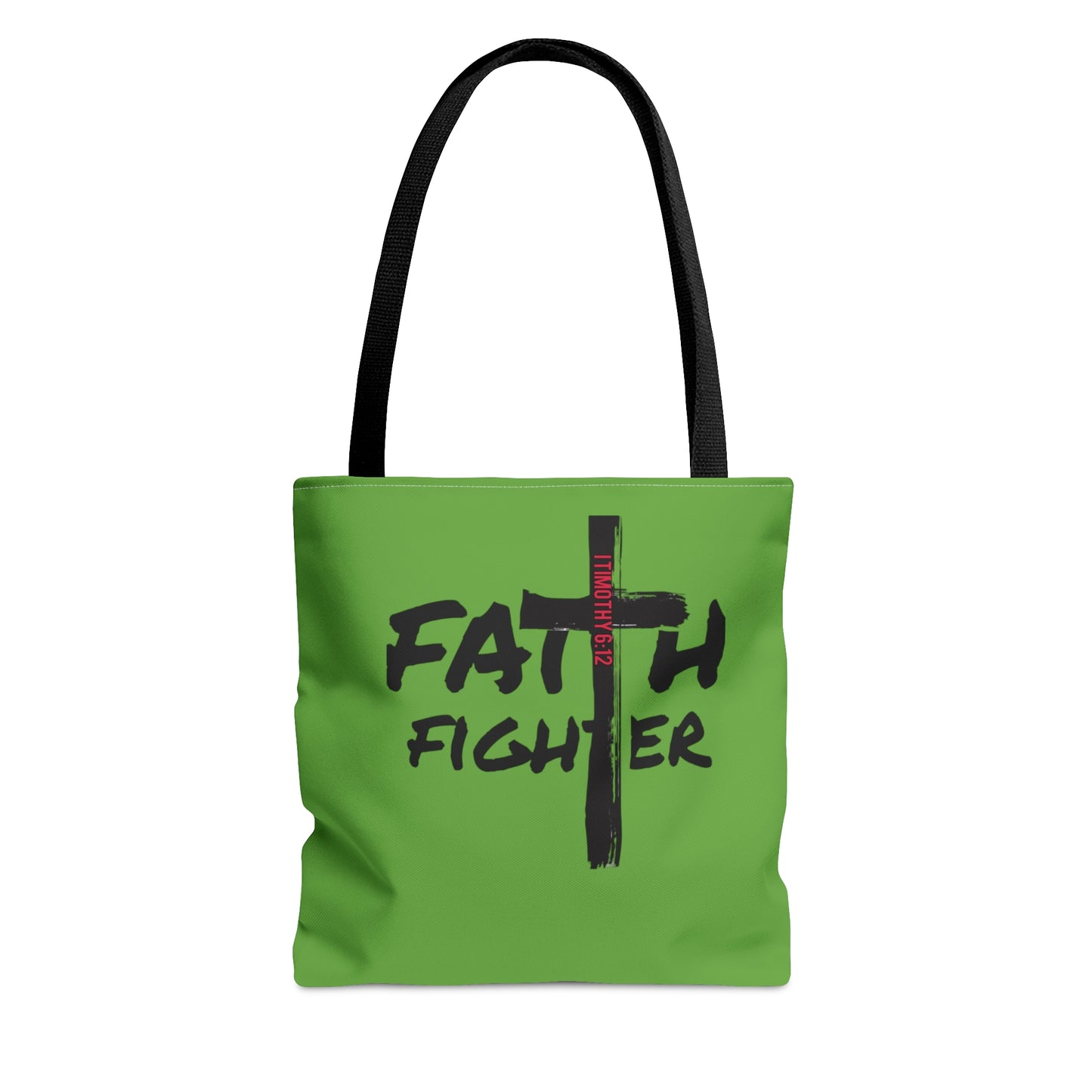 Collection A: “Faith Fighter” Light Green Tote Bag