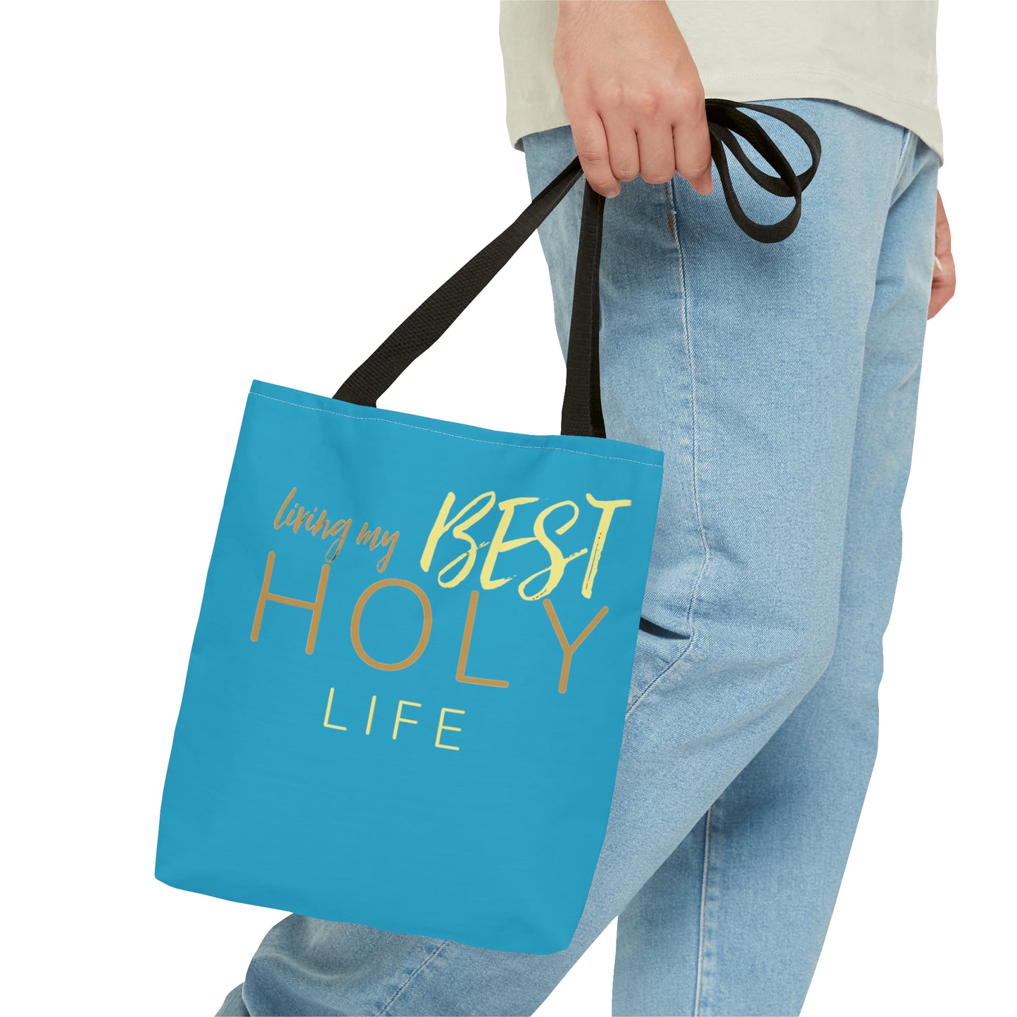 Collection A: “HOLYlife” Blue Tote Bag