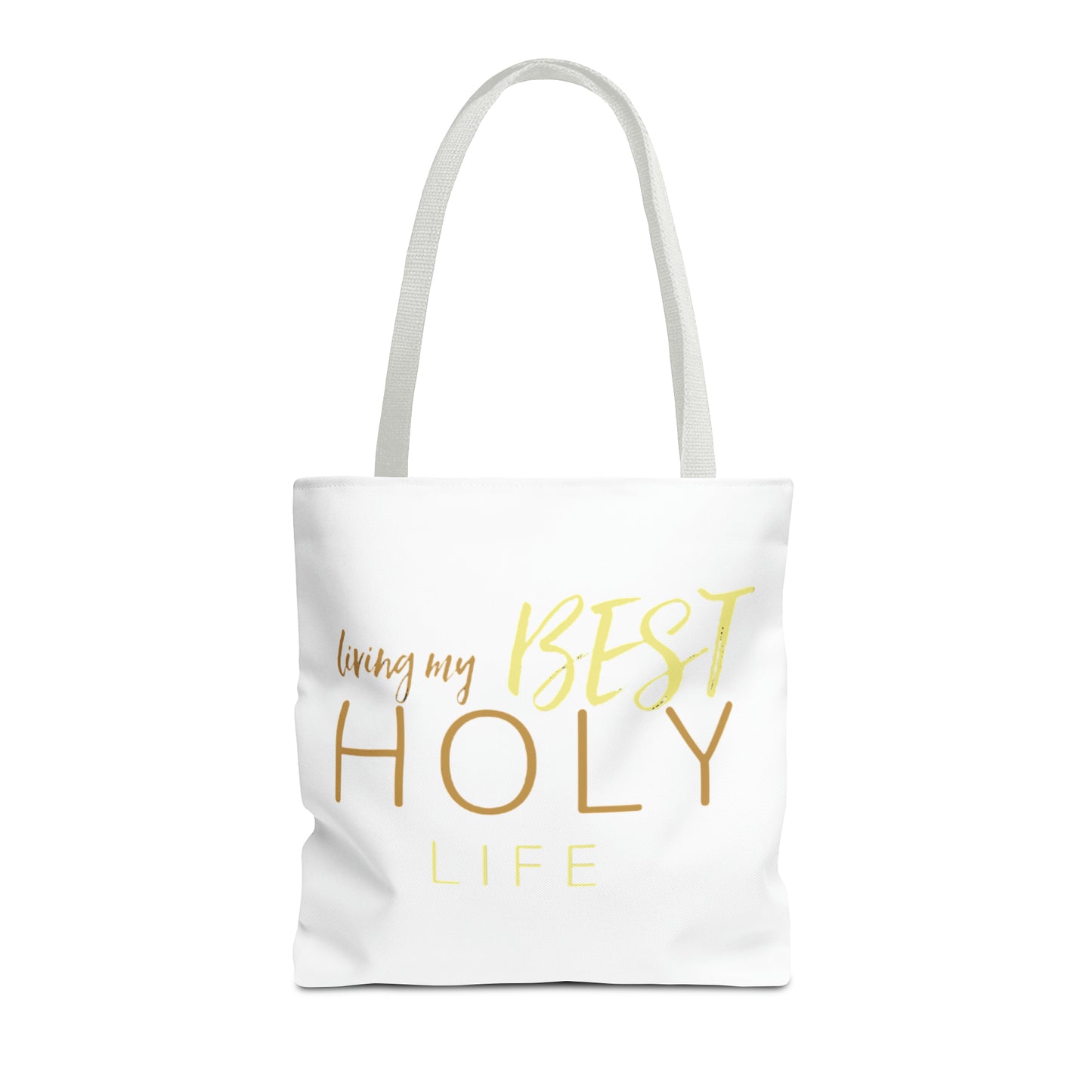 Collection A: “HOLYlife” White Tote Bag