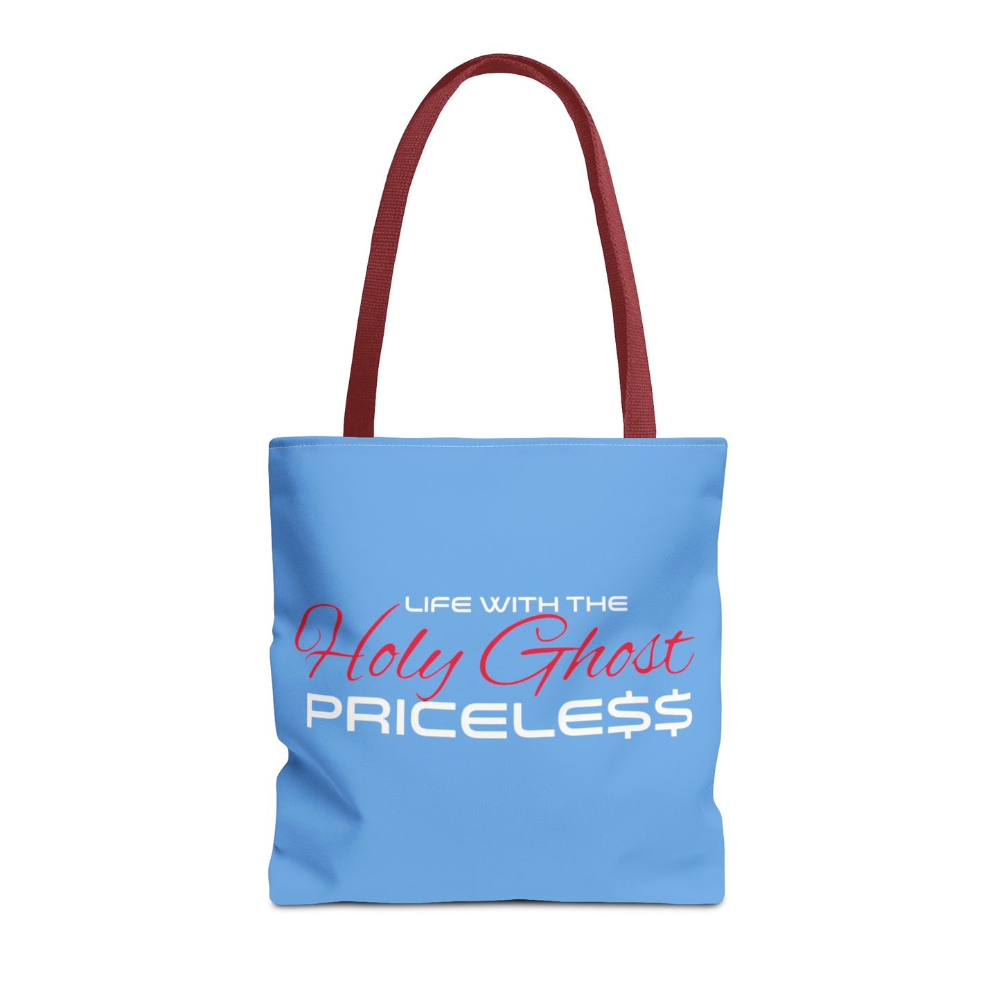 Collection A “Holy Ghost PRICELESS “ Blue Tote Bag