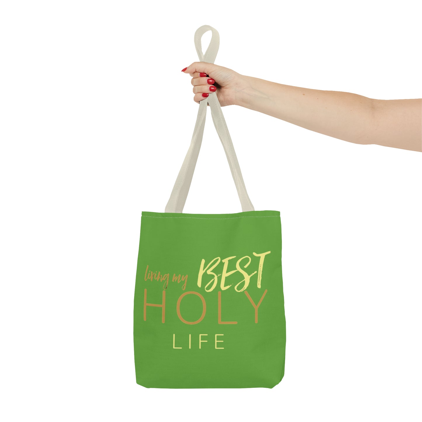 Collection A: “HOLYlife” Green Tote Bag