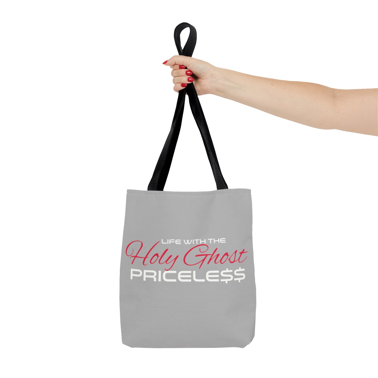 Collection A “Holy Ghost PRICELESS “ Grey Tote Bag