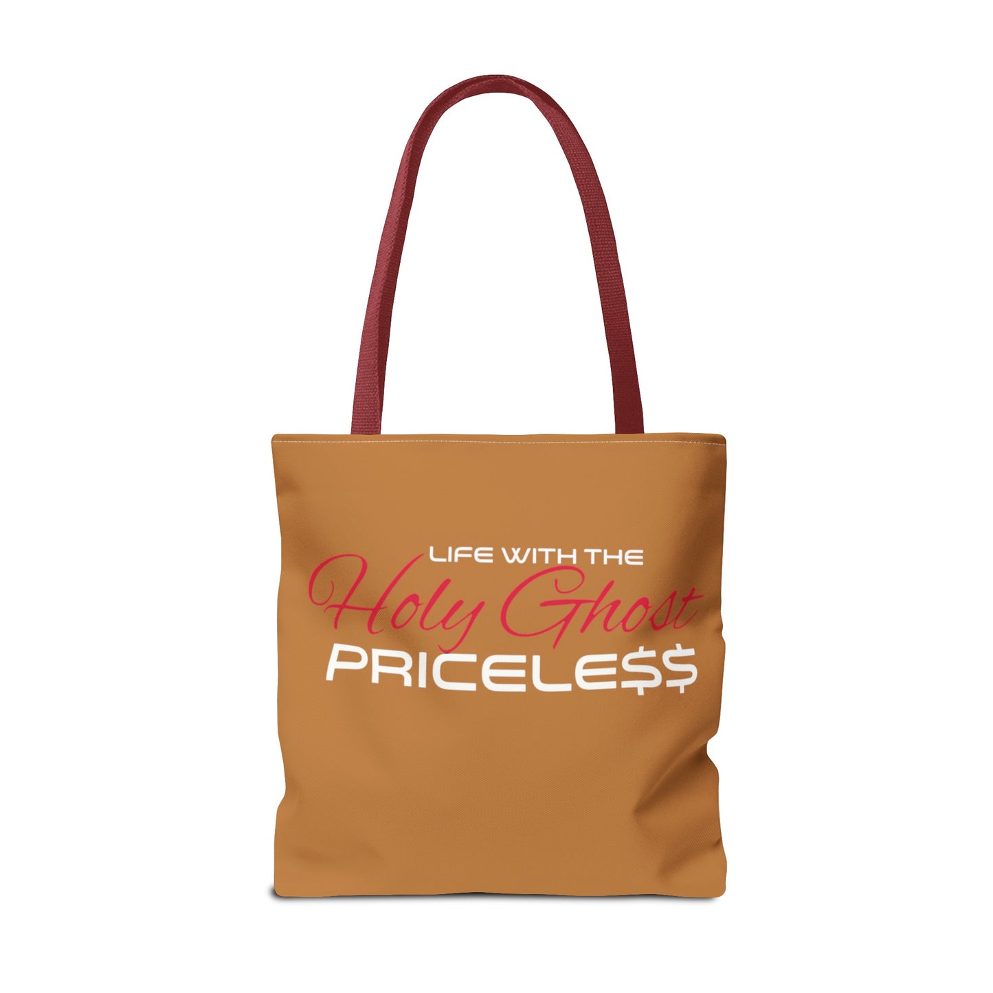 Collection A “Holy Ghost PRICELESS” Tan Tote Bag