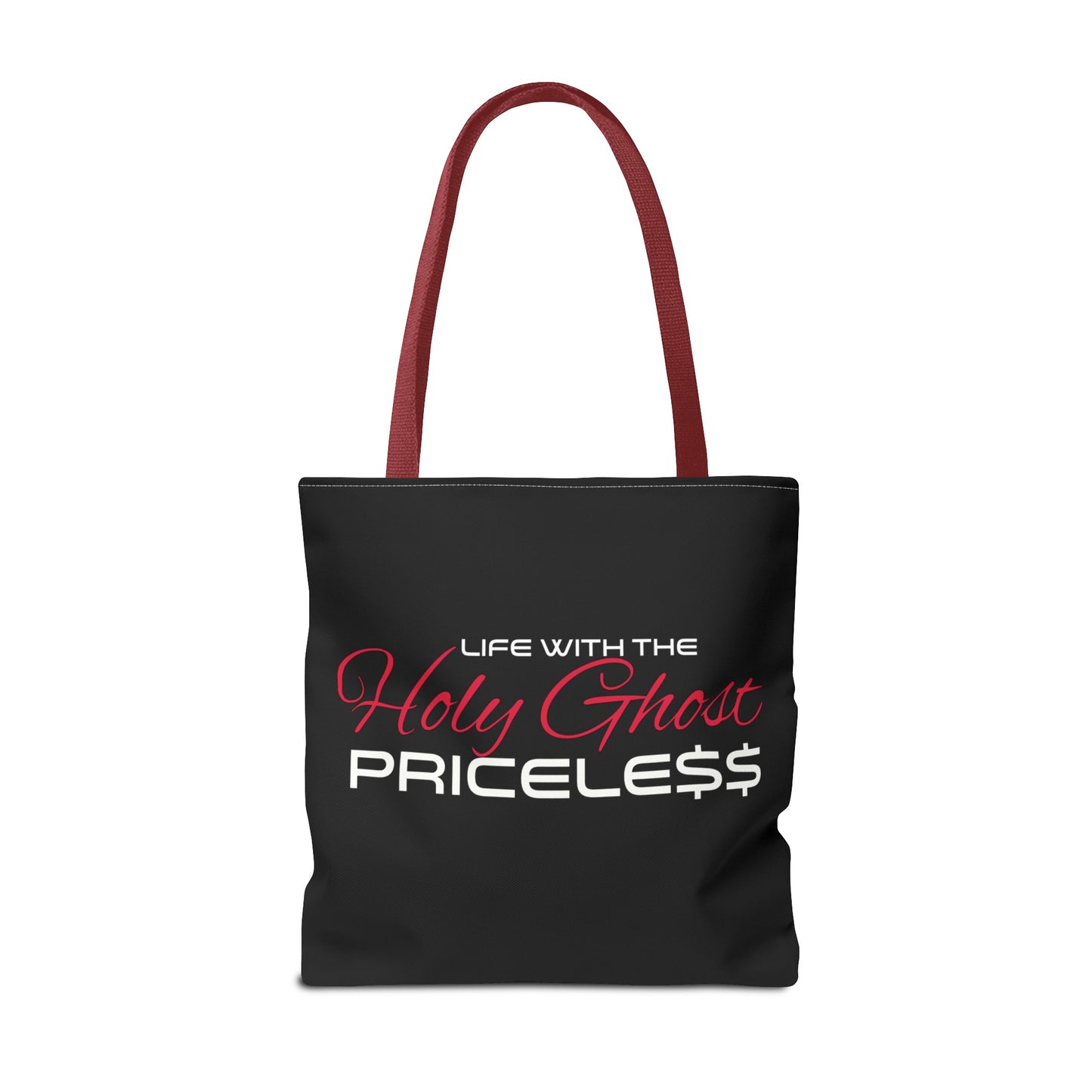 Collection A “Holy Ghost PRICELESS” Black Tote Bag