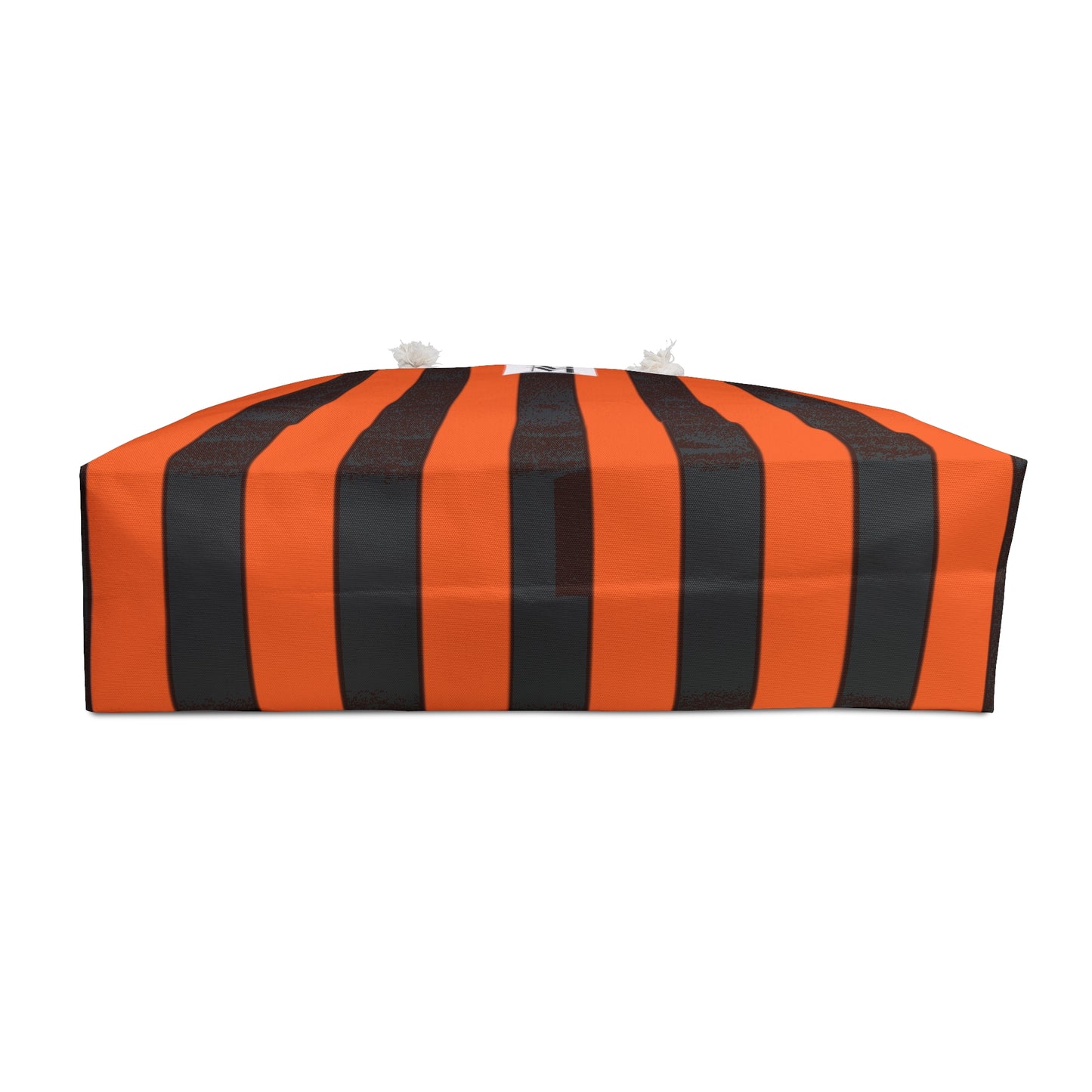 Mss Mia Orange/ Black Stripe Weekender Bag