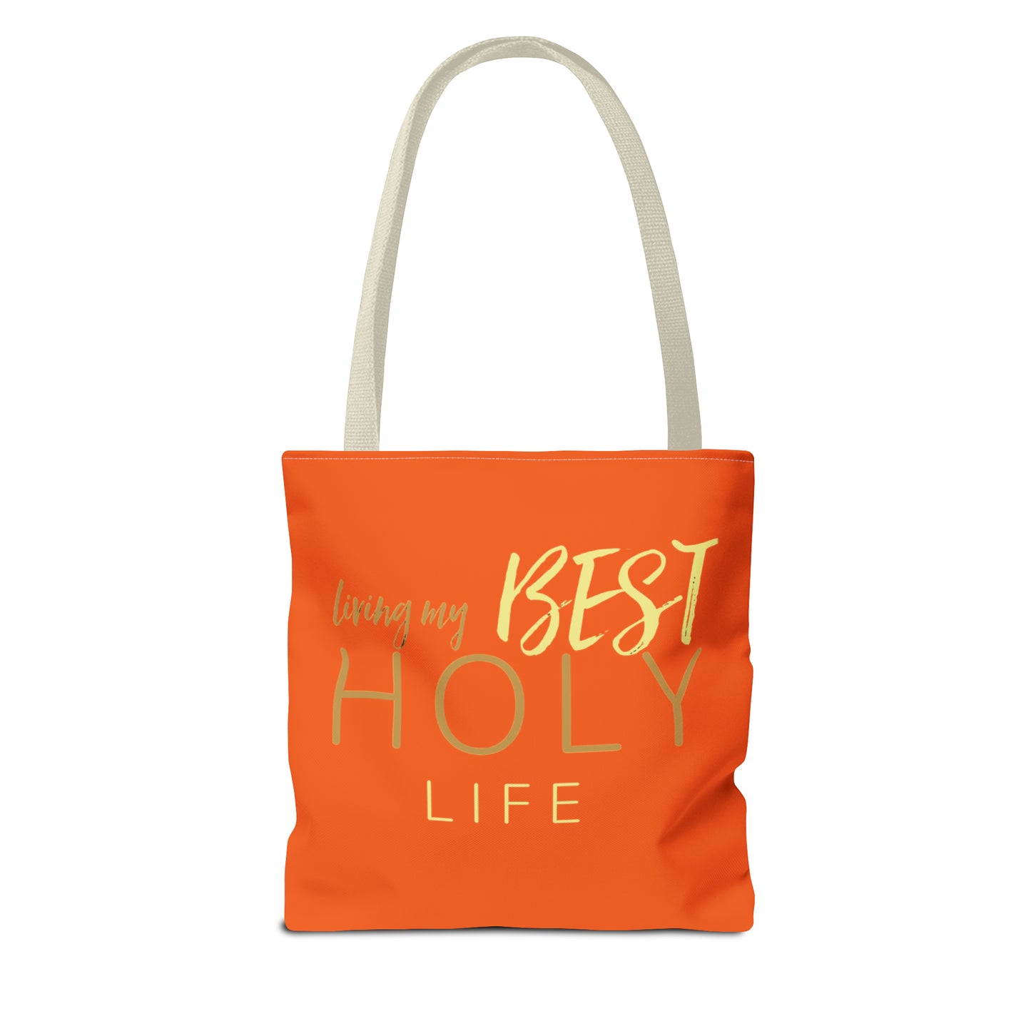 Collection A: “HOLYlife” Orange Tote Bag