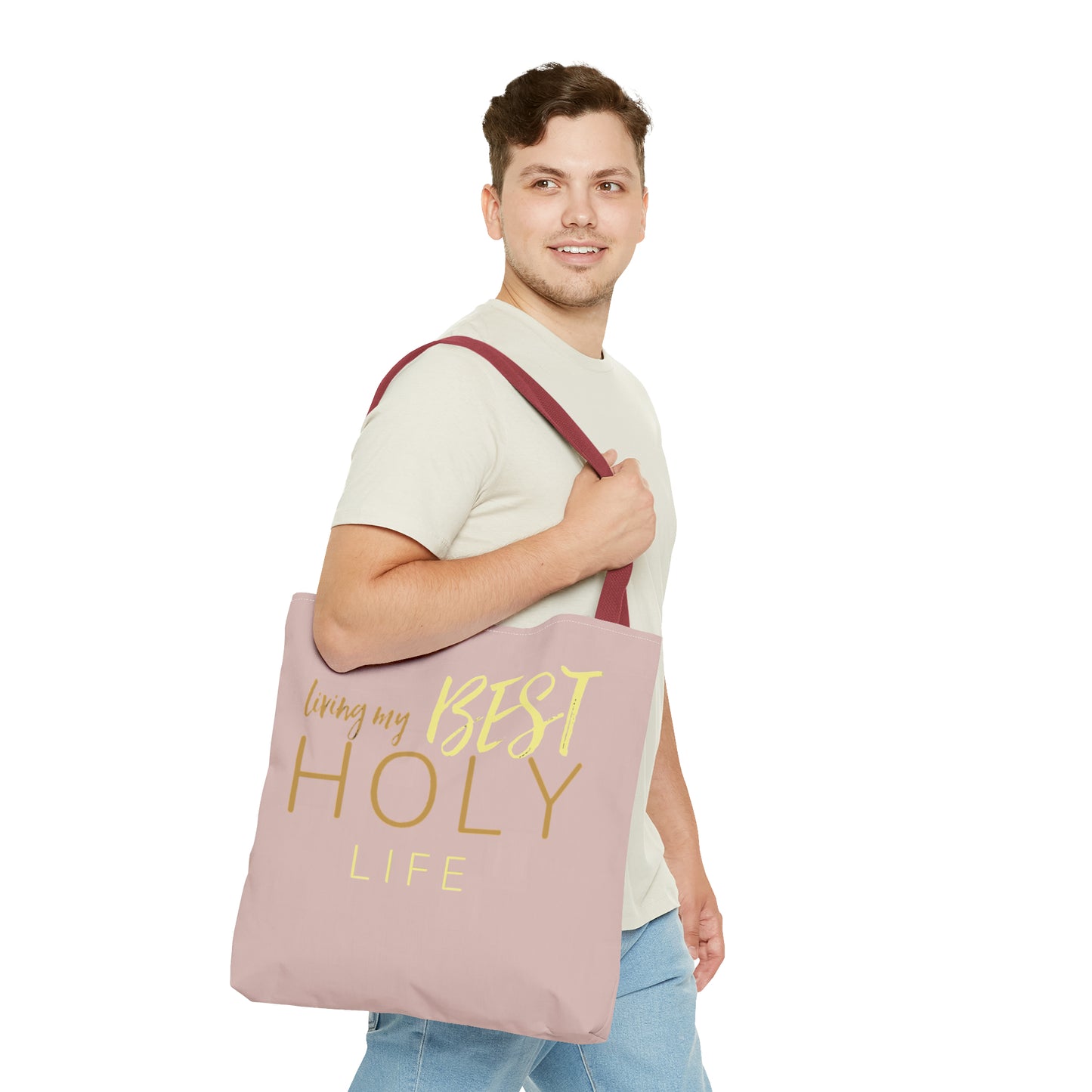 Collection A: “HOLYlife” MM Pink Tote Bag