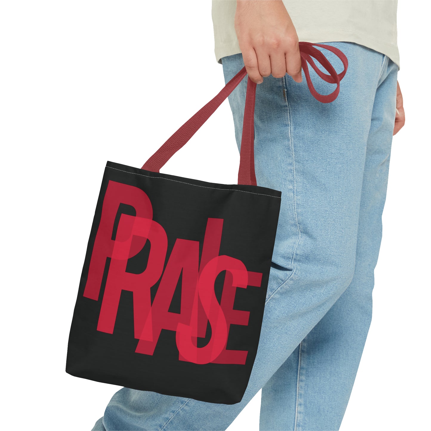 Collection B: “Garment of PRAISE” Black & Red Tote Bag