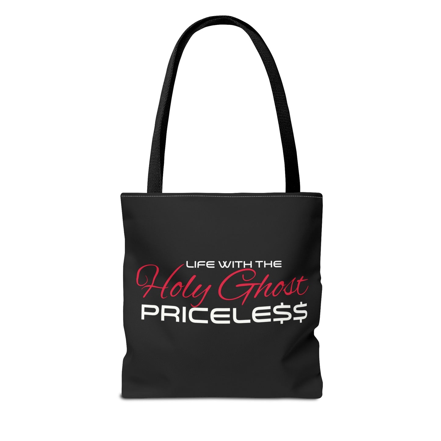 Collection A “Holy Ghost PRICELESS” Black Tote Bag