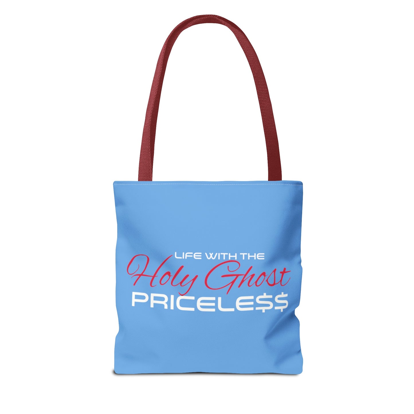 Collection A “Holy Ghost PRICELESS “ Blue Tote Bag