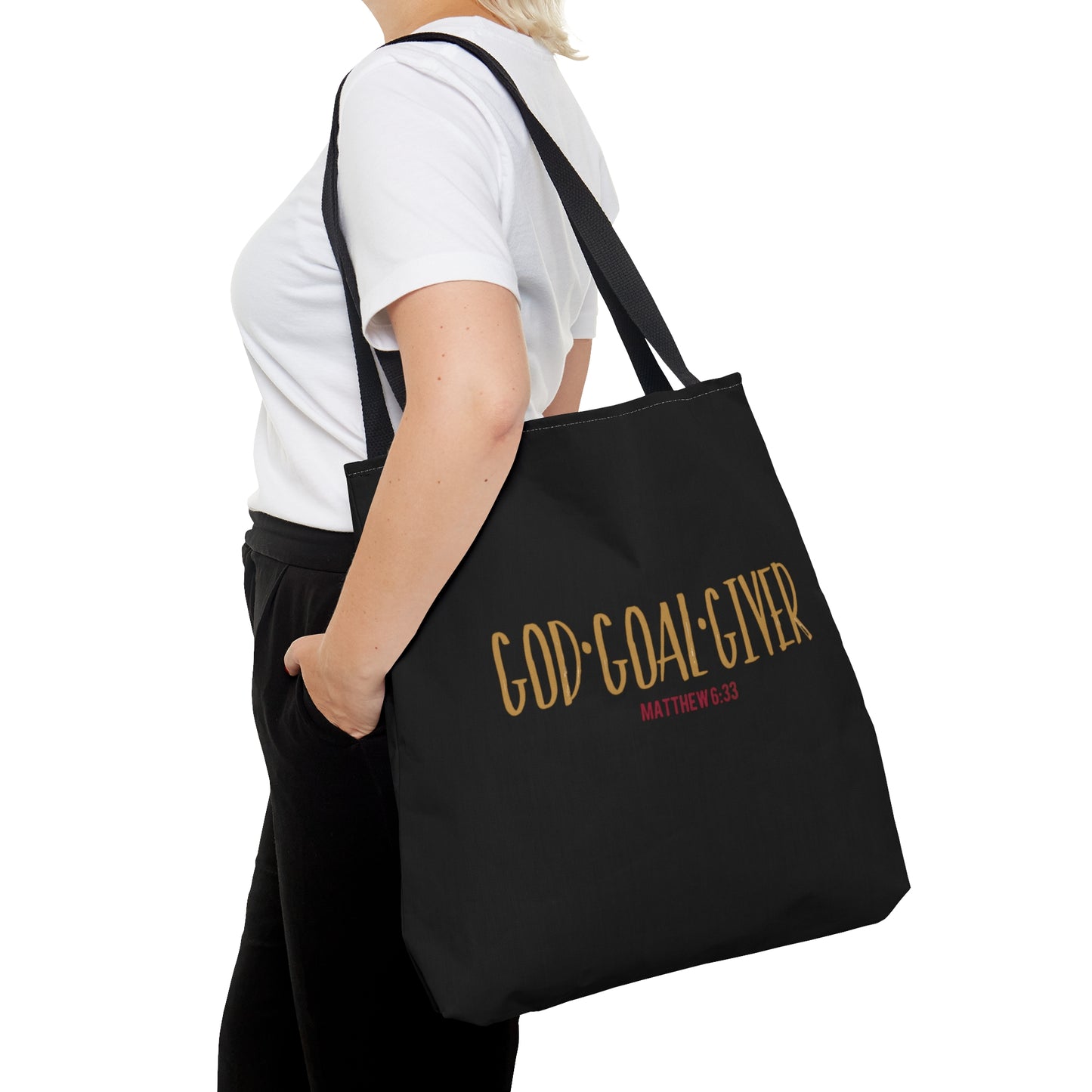 “Goal Giver” Black Tote Bag