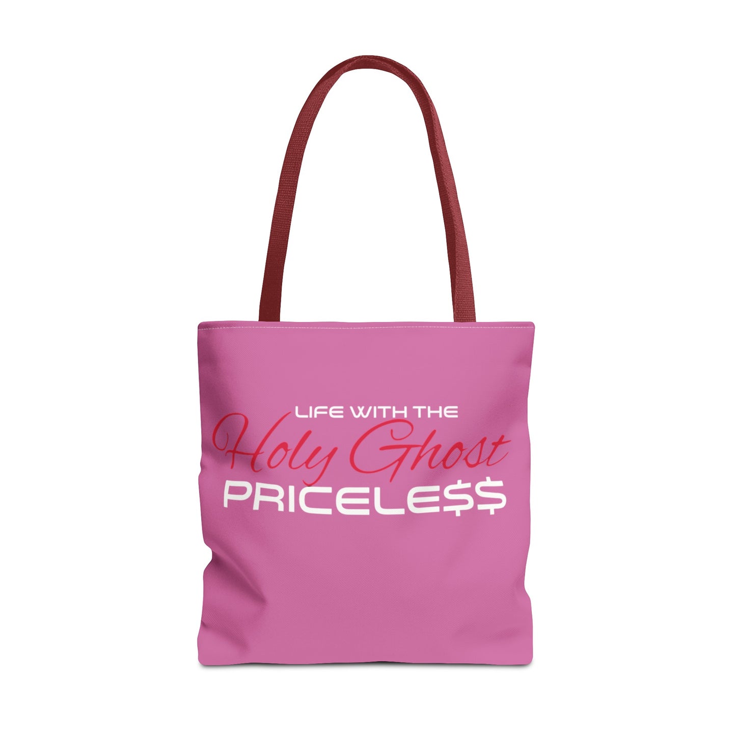 Collection A “Holy Ghost PRICELESS” Pink Tote Bag