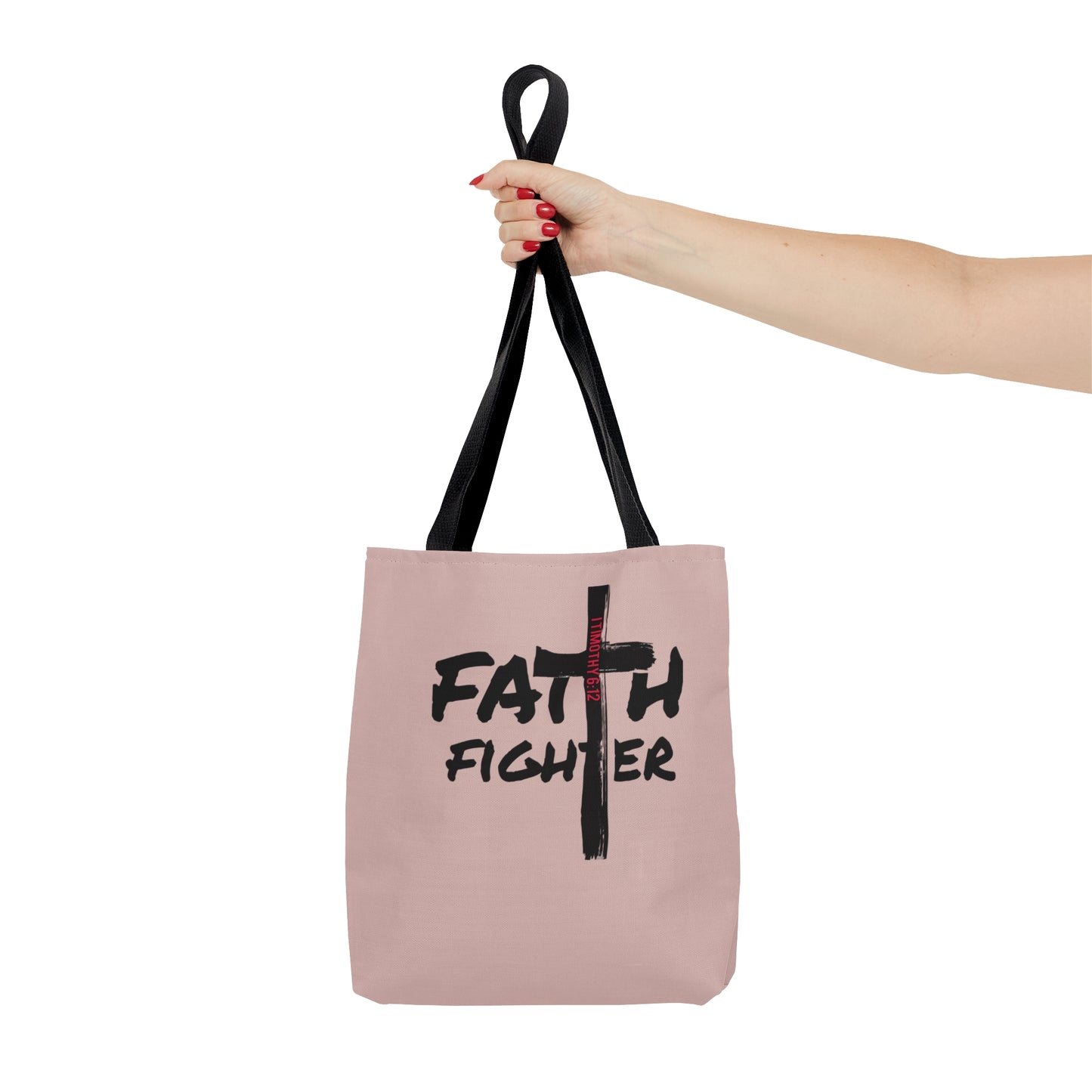 Collection A: “Faith Fighter” MM Pink Tote Bag