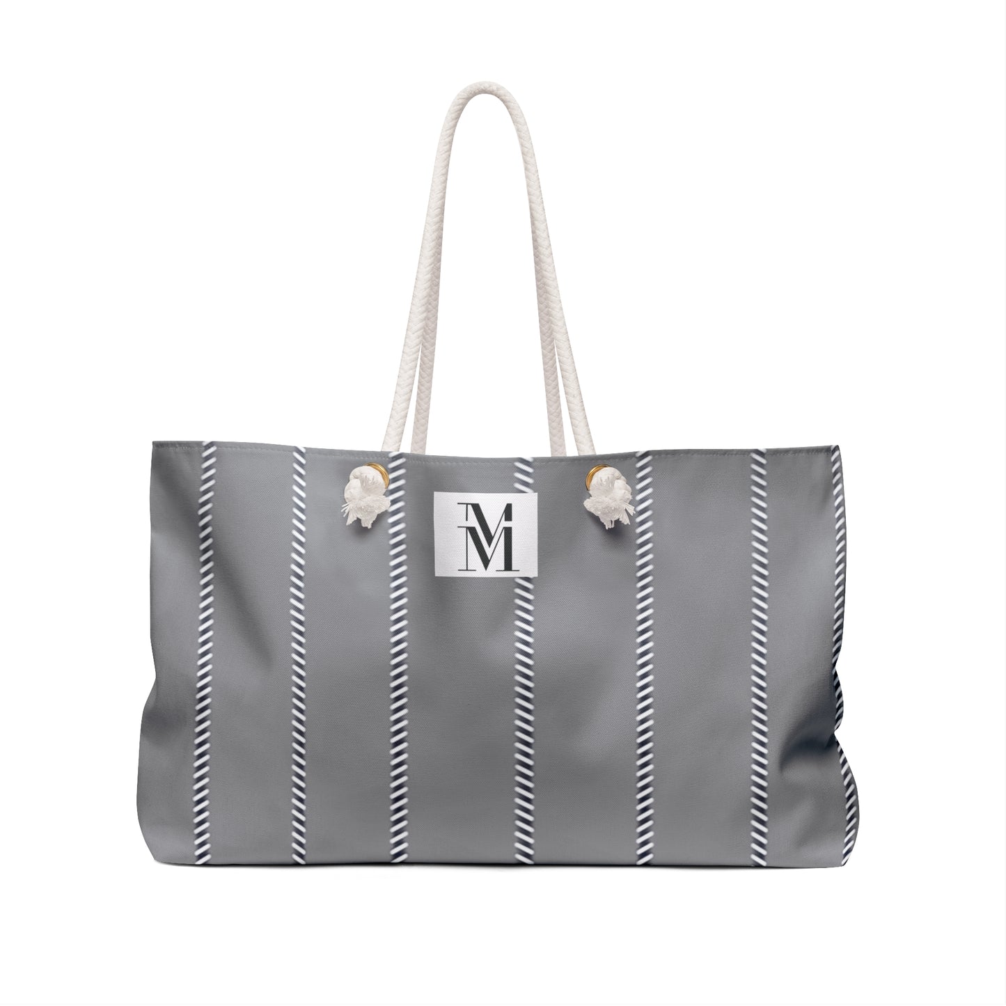 Mss Mia Grey Pinstripe Weekender