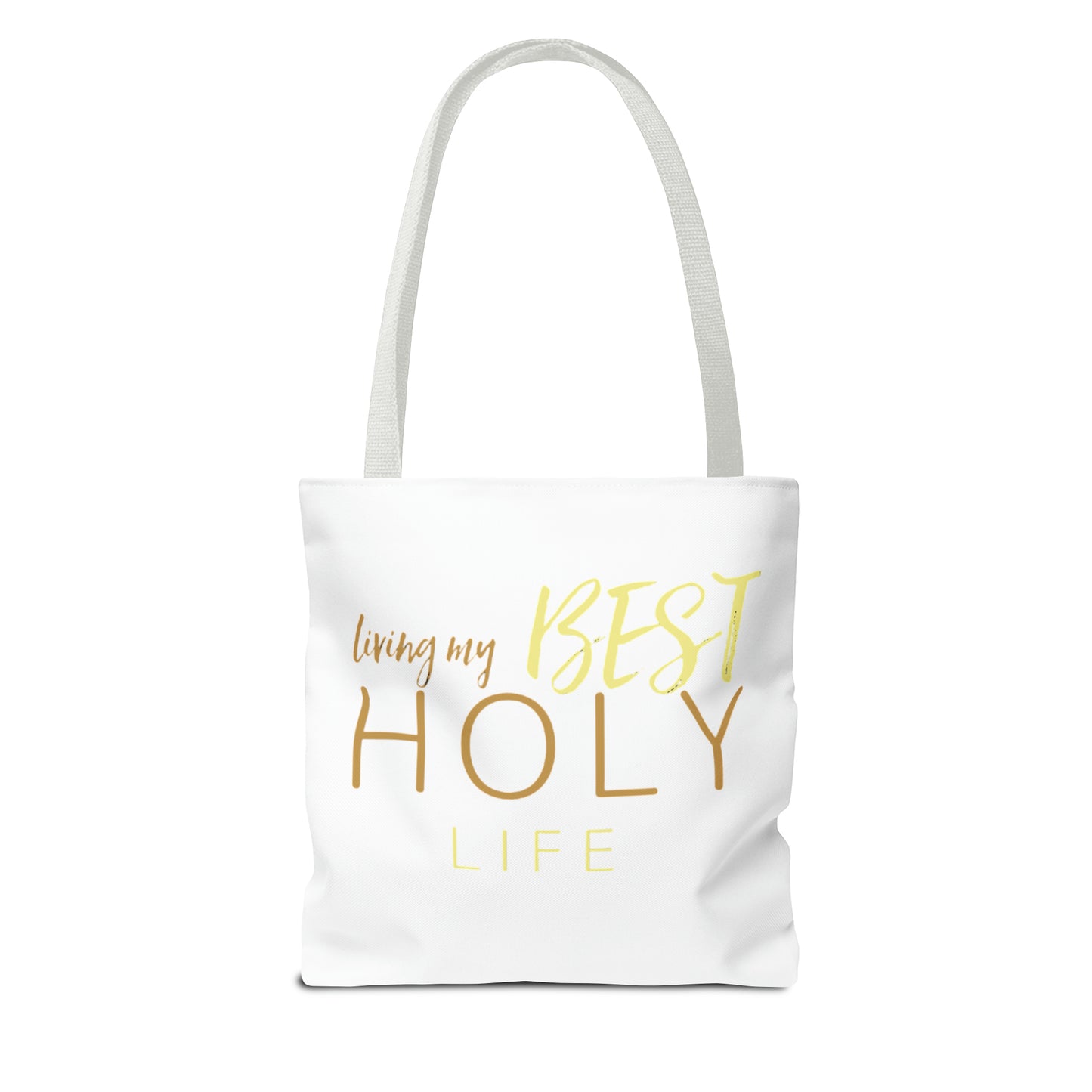 Collection A: “HOLYlife” White Tote Bag