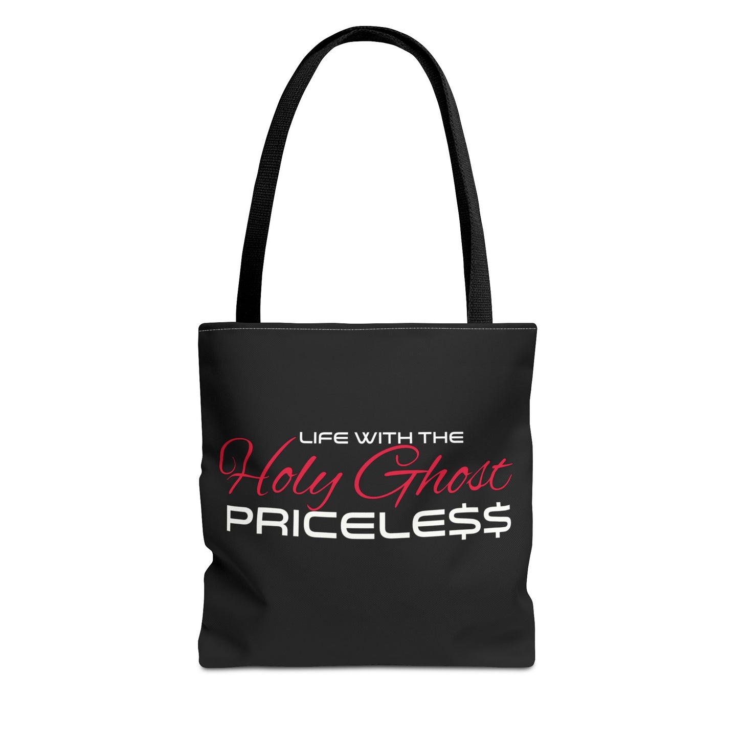 Collection A “Holy Ghost PRICELESS” Black Tote Bag