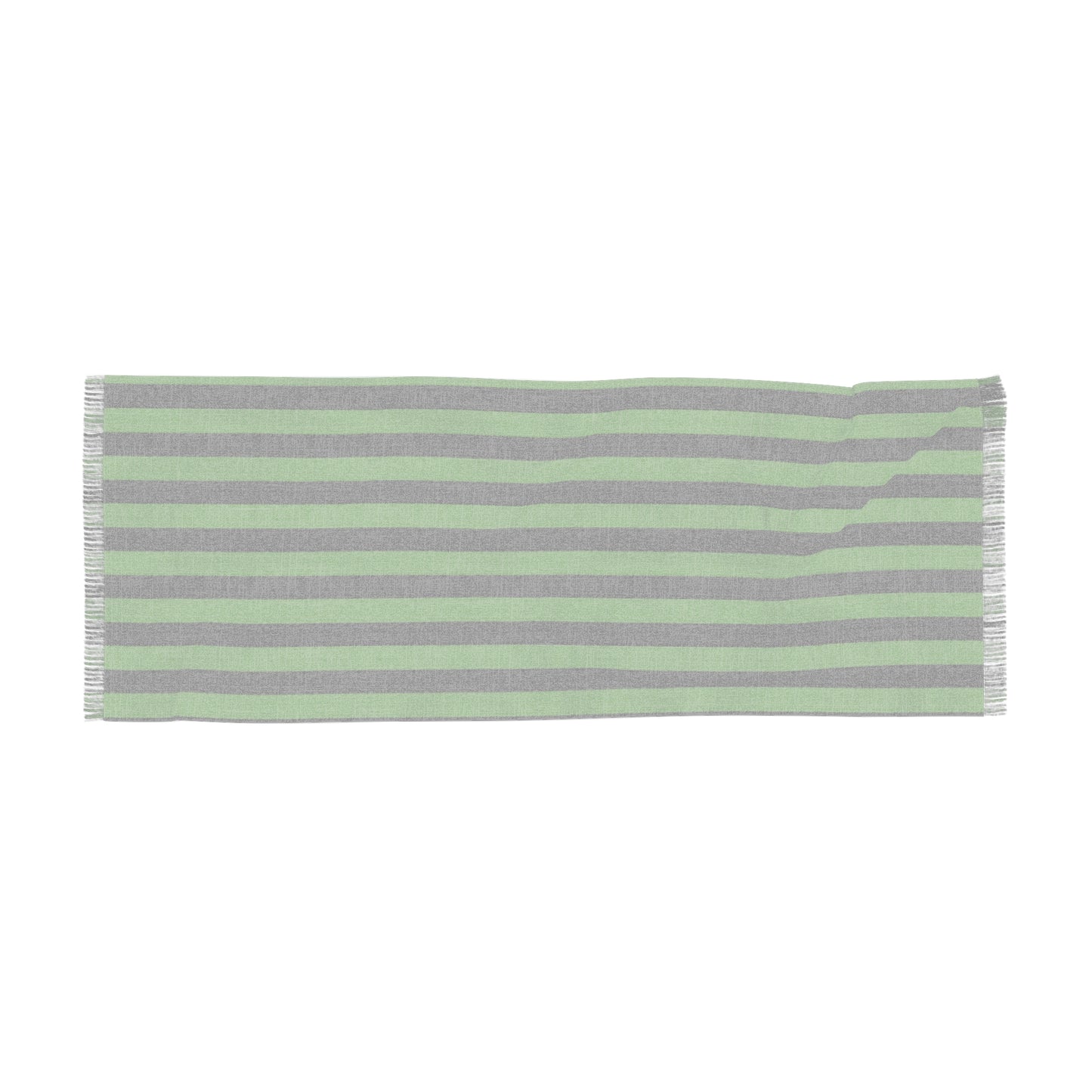 MssMia  Light Green w/ Black Stripe Light Scarf