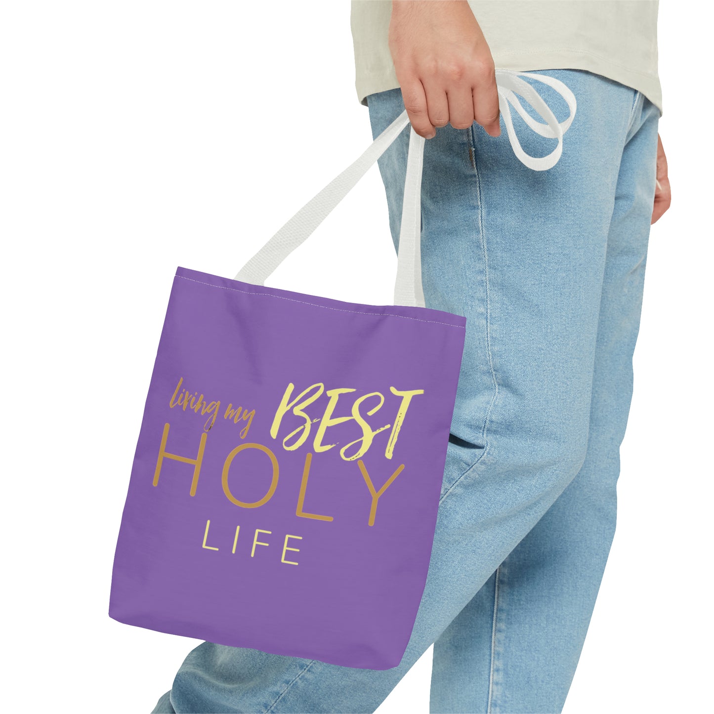 Collection A: “HOLYlife” Purple Tote Bag