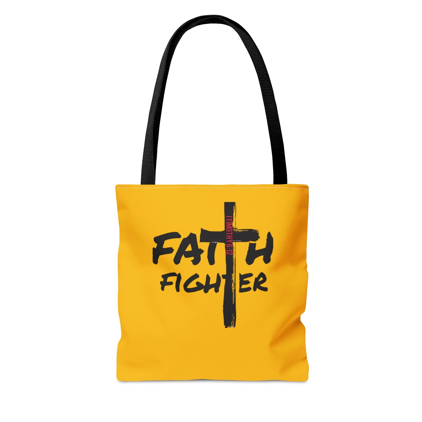 Collection A: “Faith Fighter”  Yellow Tote Bag