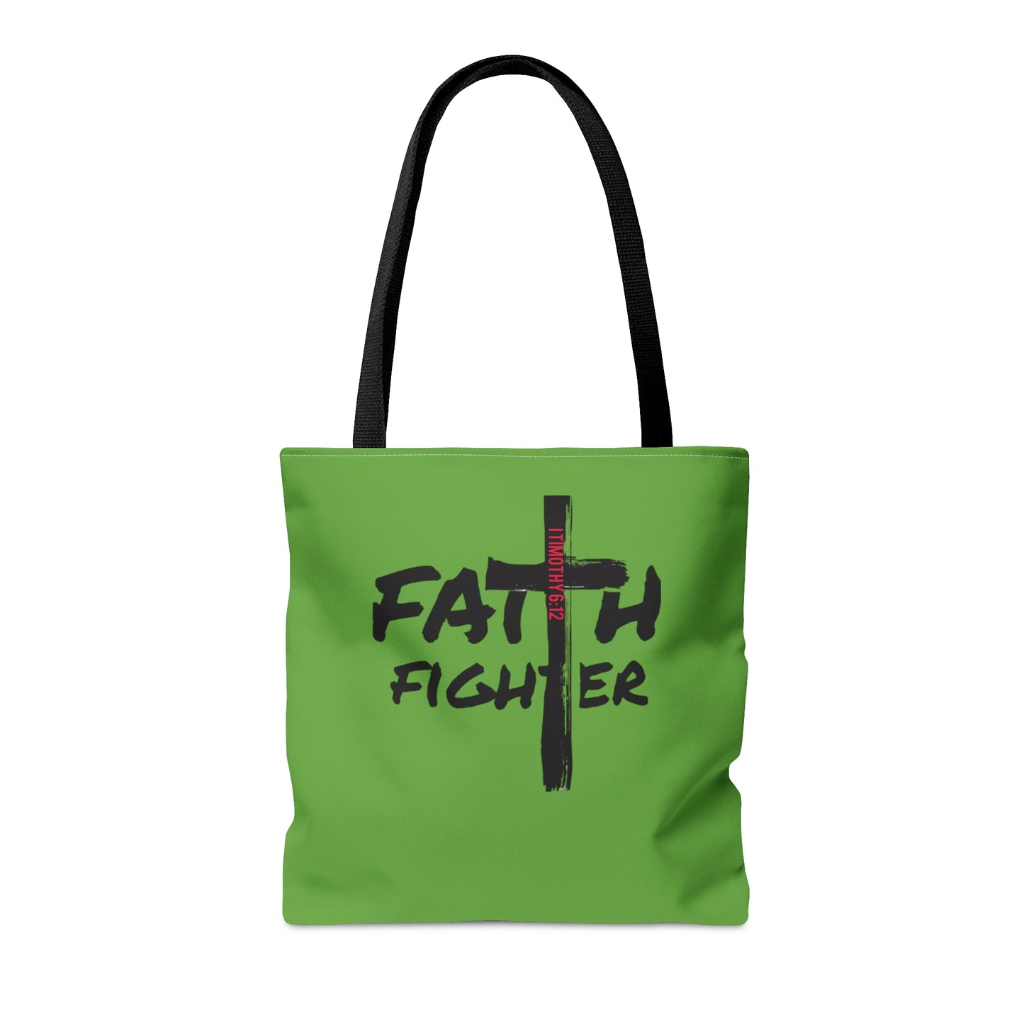 Collection A: “Faith Fighter” Light Green Tote Bag