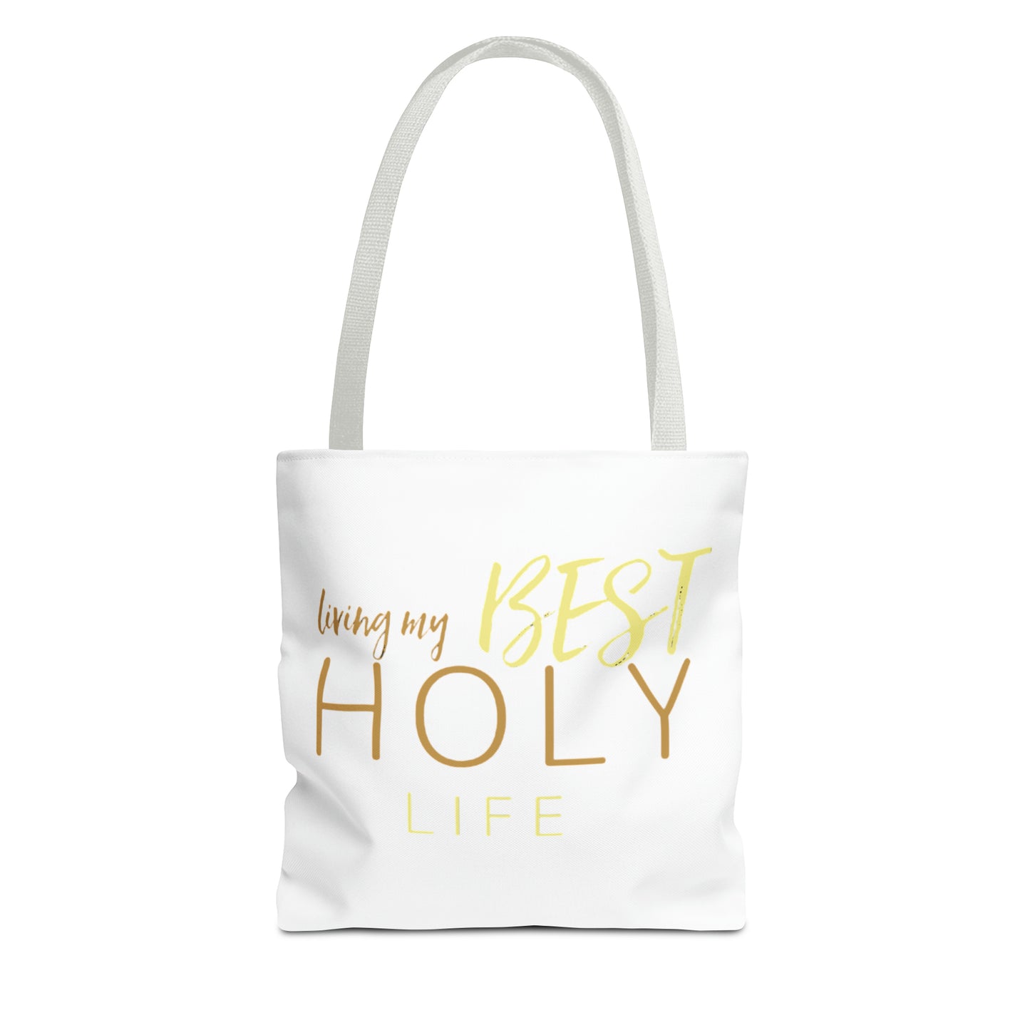 Collection A: “HOLYlife” White Tote Bag