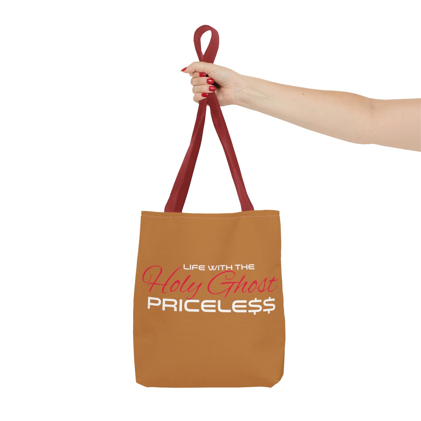 Collection A “Holy Ghost PRICELESS” Tan Tote Bag