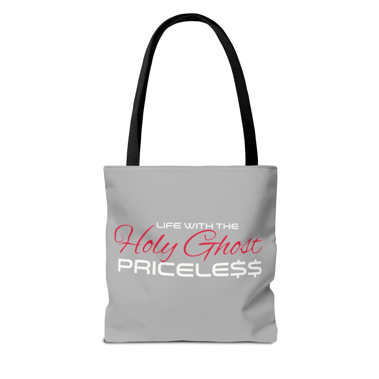 Collection A “Holy Ghost PRICELESS “ Grey Tote Bag