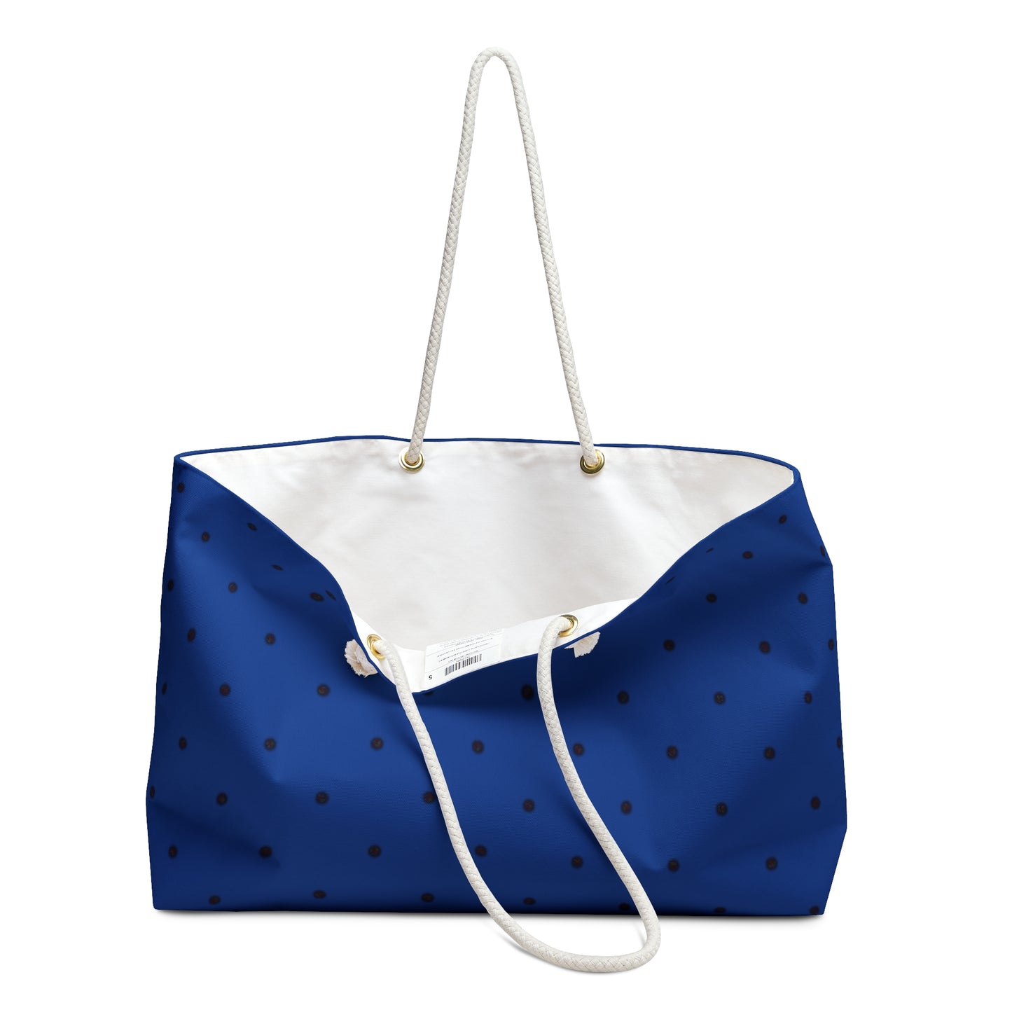 Mss Mia Dark Blue Polka Dot Weekender