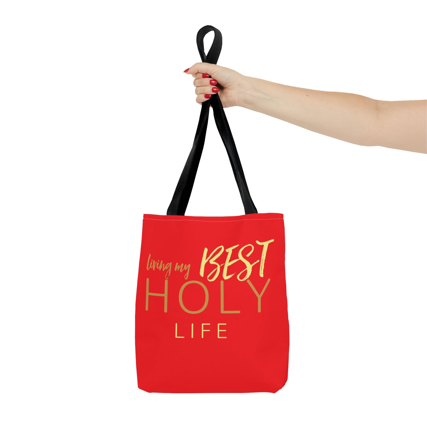 Collection A: “HOLYlife” Red Tote Bag