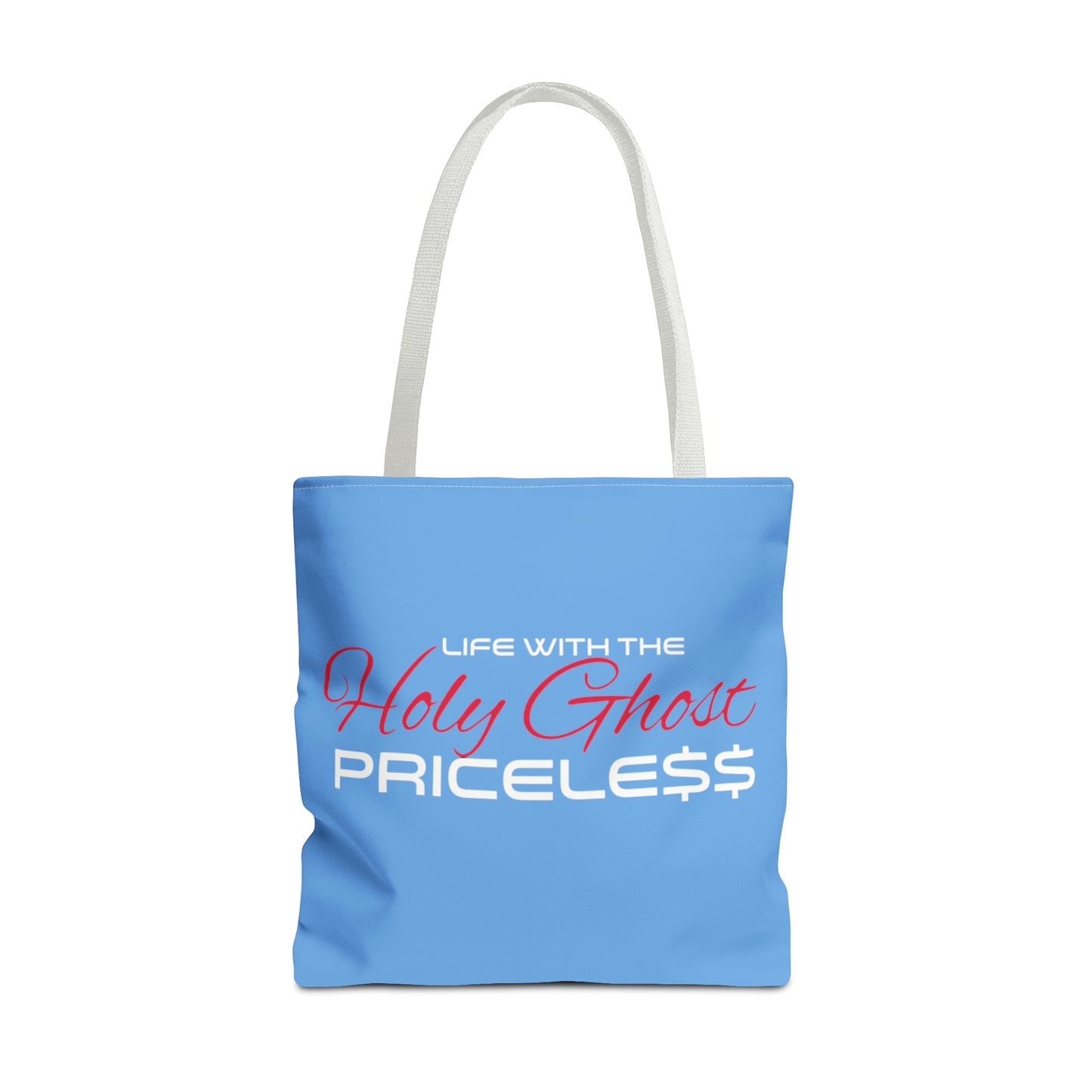 Collection A “Holy Ghost PRICELESS “ Blue Tote Bag