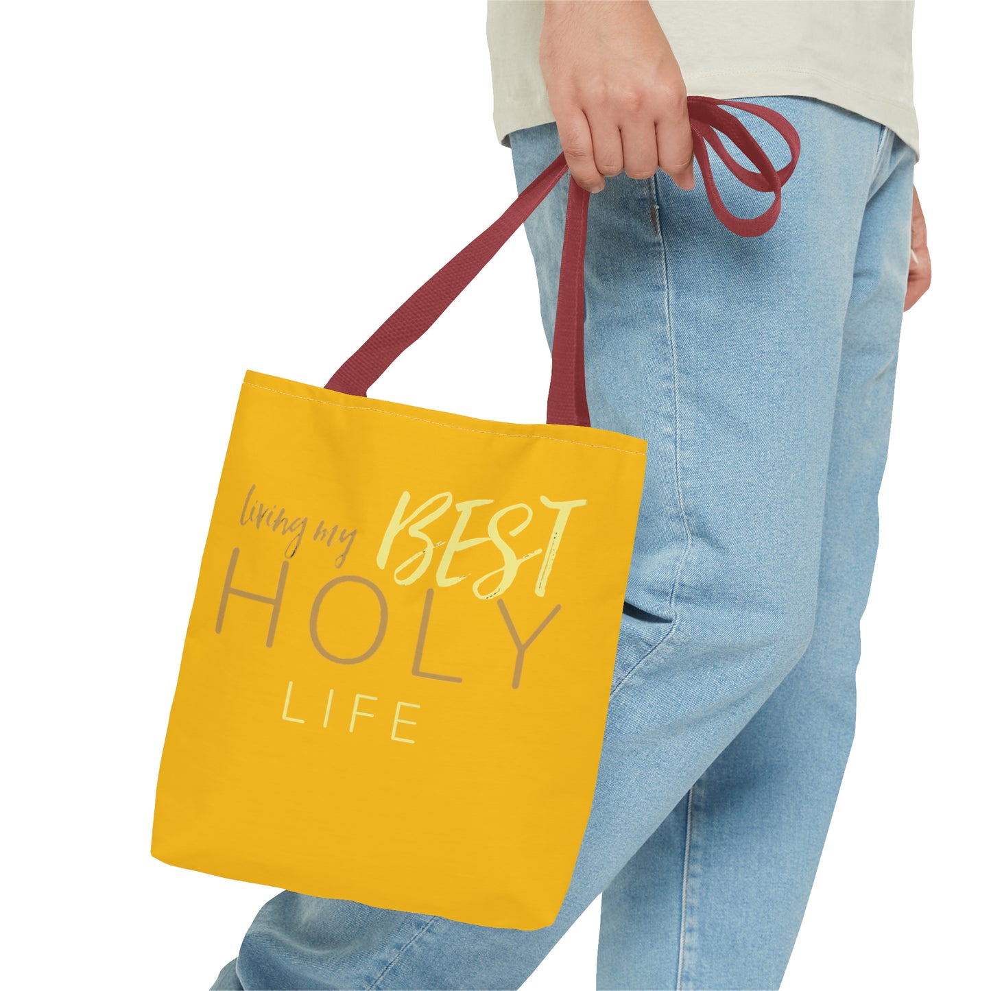 Collection A: “HOLYlife” Yellow Tote Bag