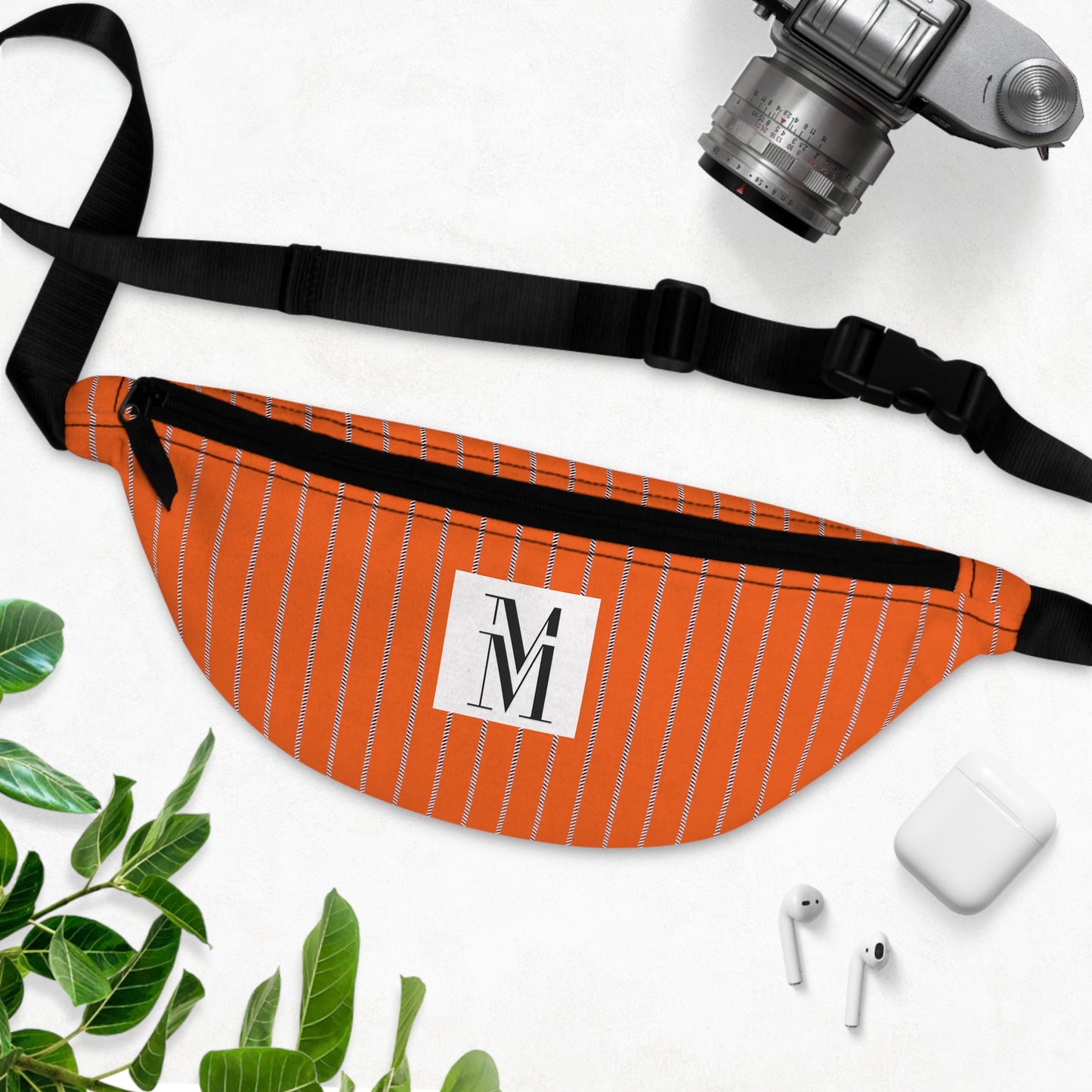 Mss Mia Orange w/ Pinstripe Fanny Pack