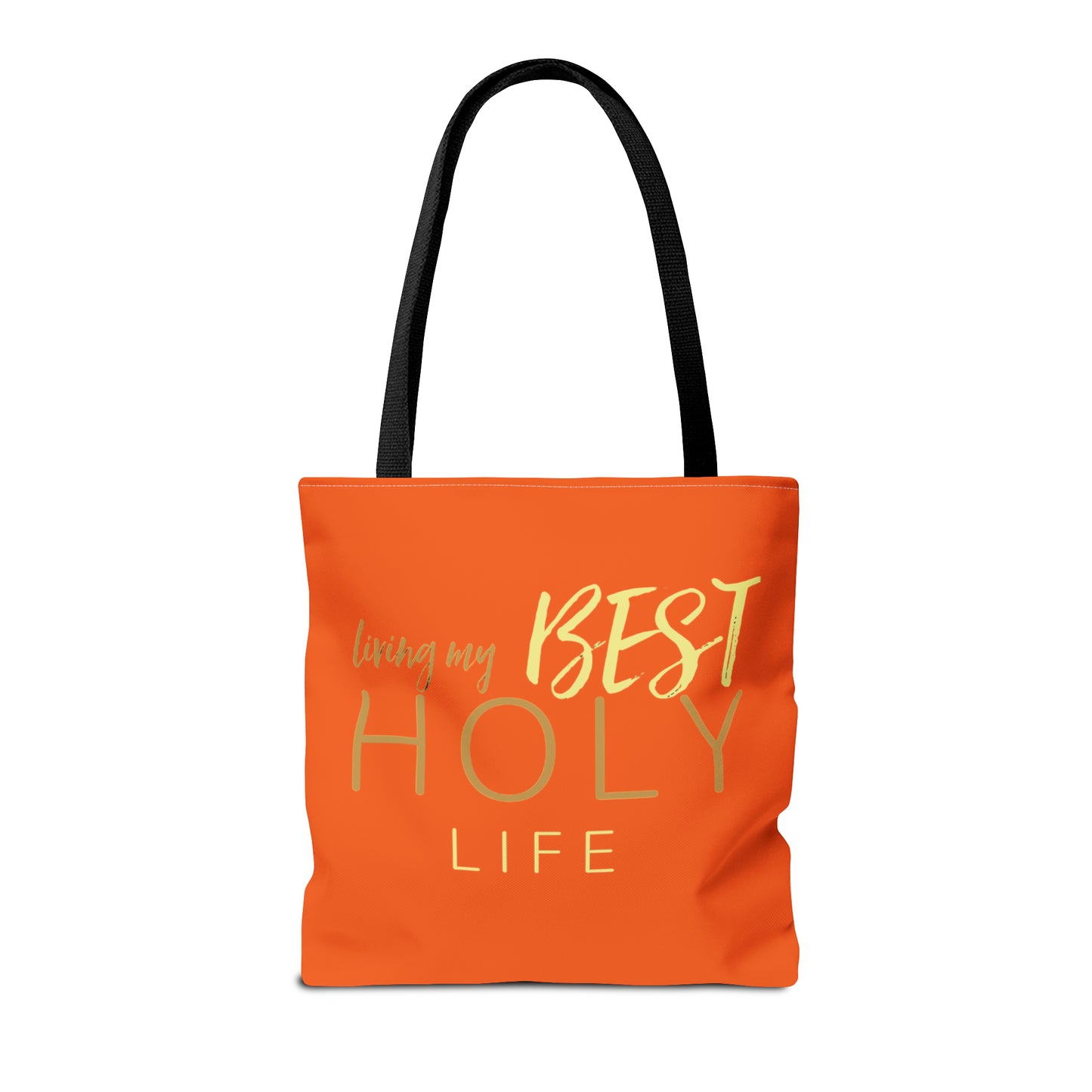 Collection A: “HOLYlife” Orange Tote Bag