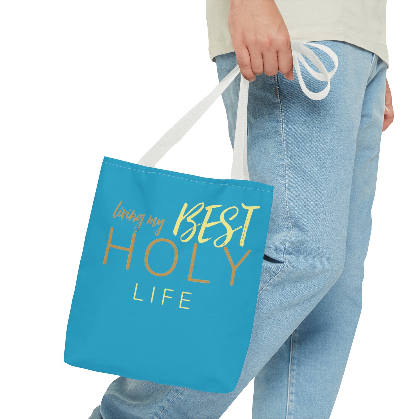 Collection A: “HOLYlife” Blue Tote Bag