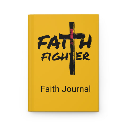 ”Faith Fighter” Yellow Matte Journal