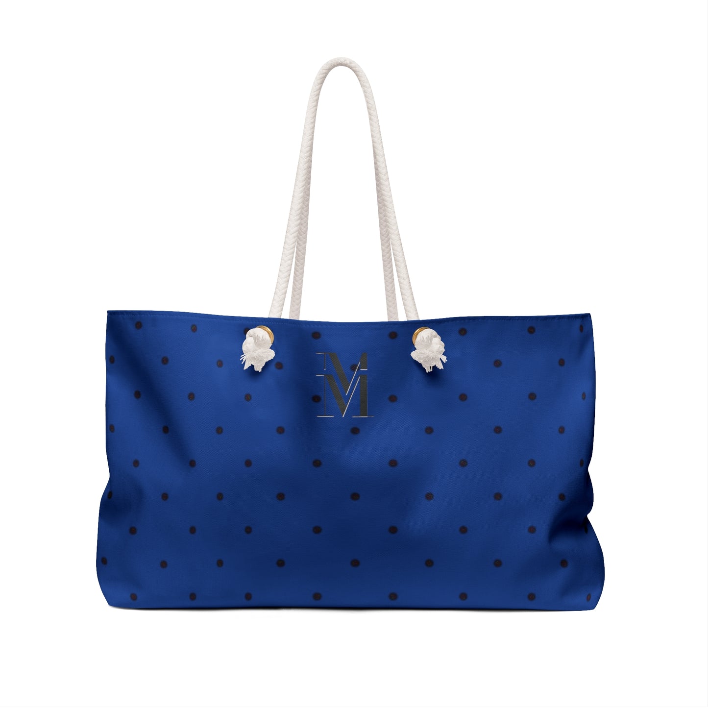 Mss Mia Dark Blue Polka Dot Weekender