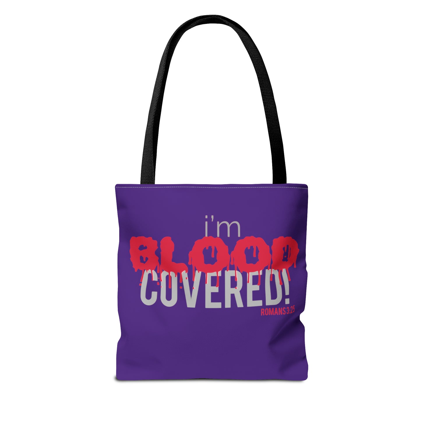 Collection B: “BLOOD Covered” Purple Tote Bag