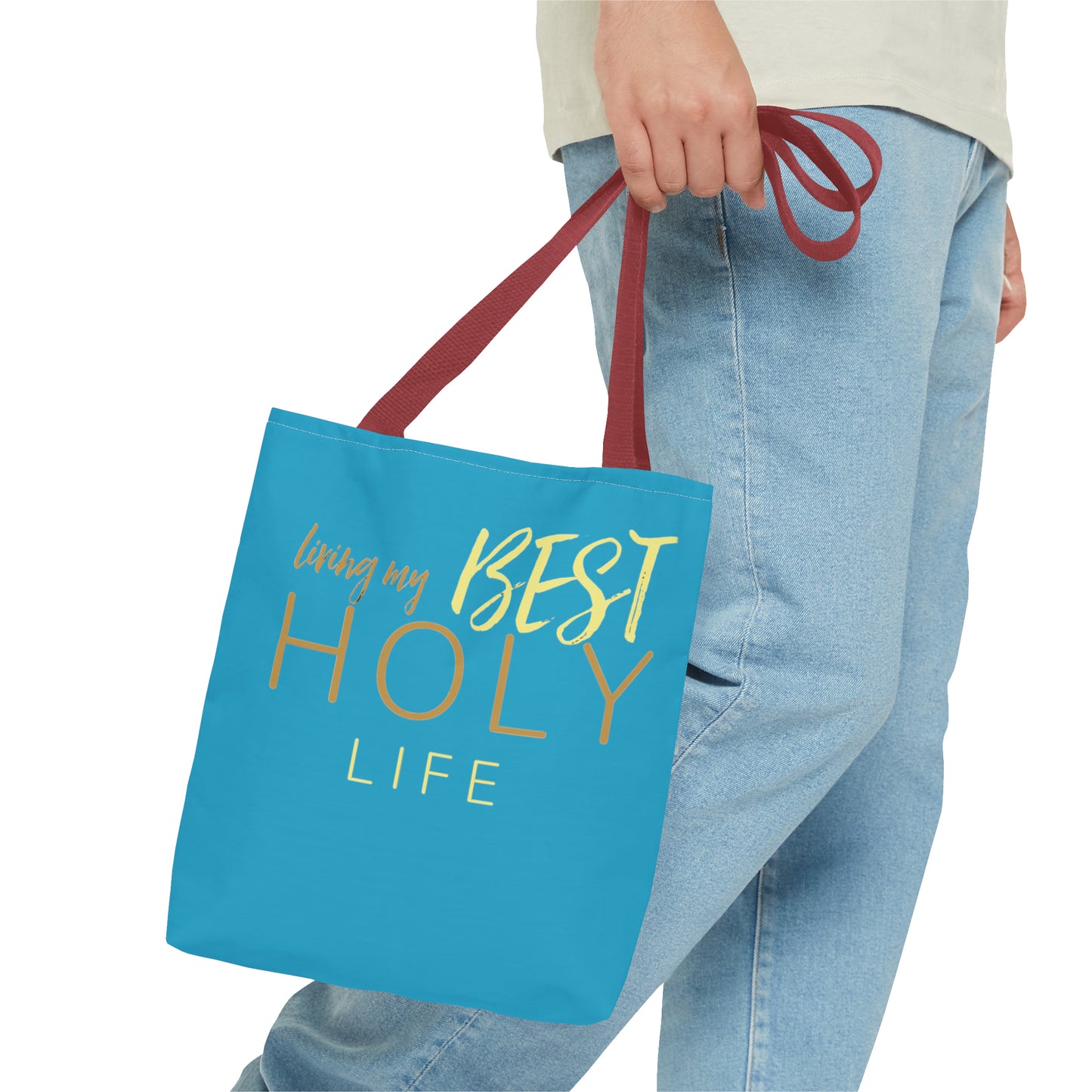 Collection A: “HOLYlife” Blue Tote Bag