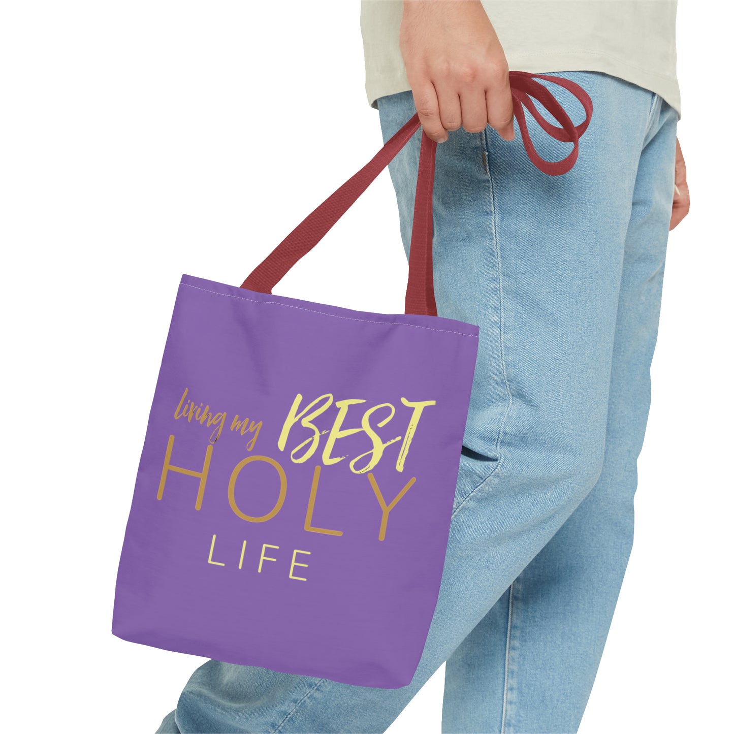 Collection A: “HOLYlife” Purple Tote Bag