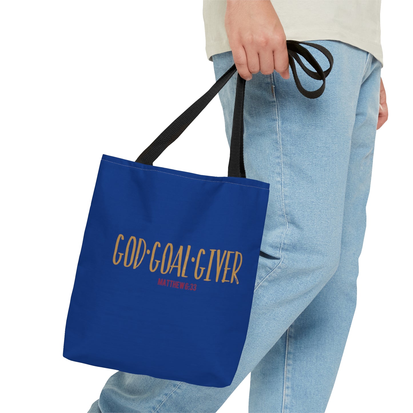 “Goal Giver” Dark Blue Tote Bag