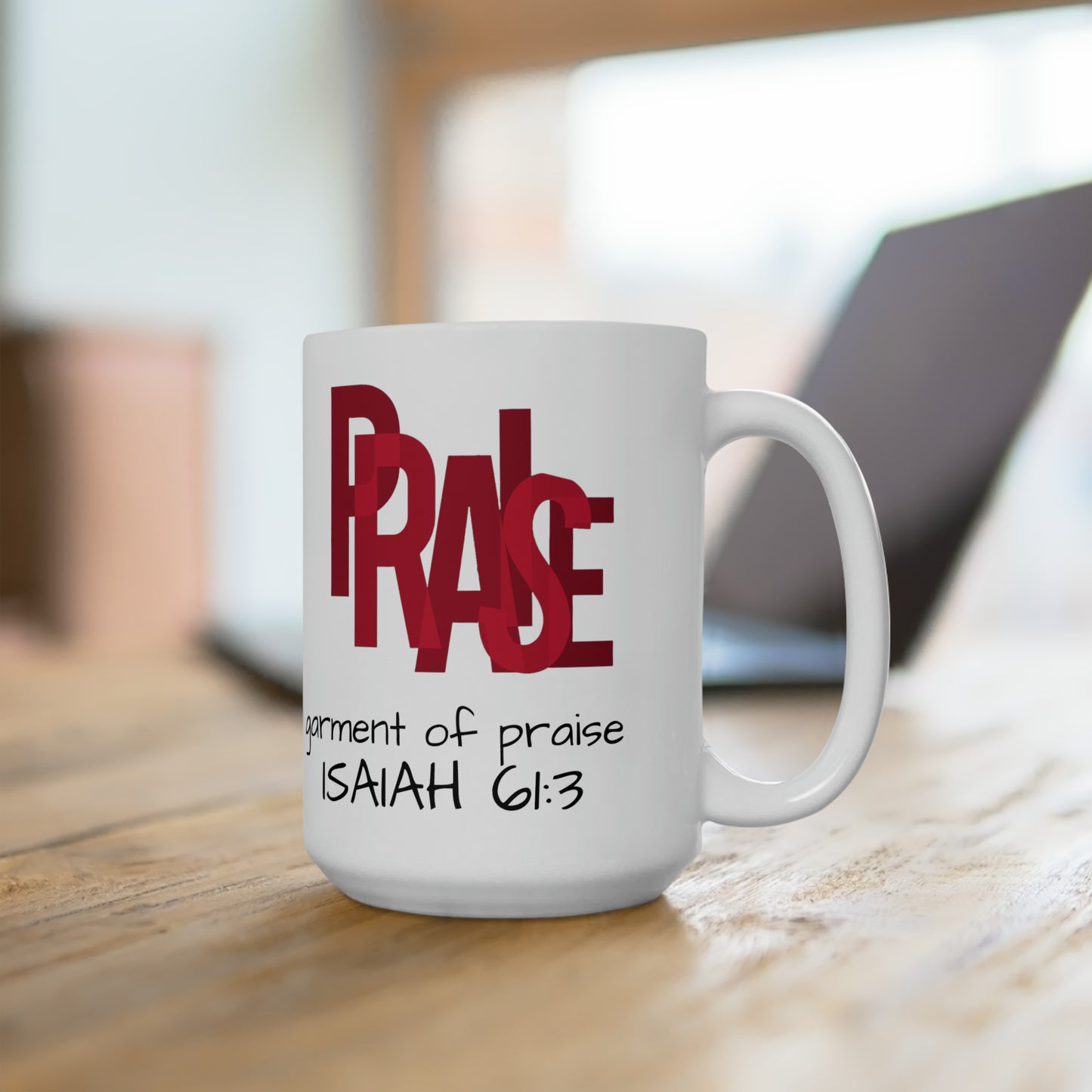 Collection B: “Garment of PRAISE” White&Red Mug