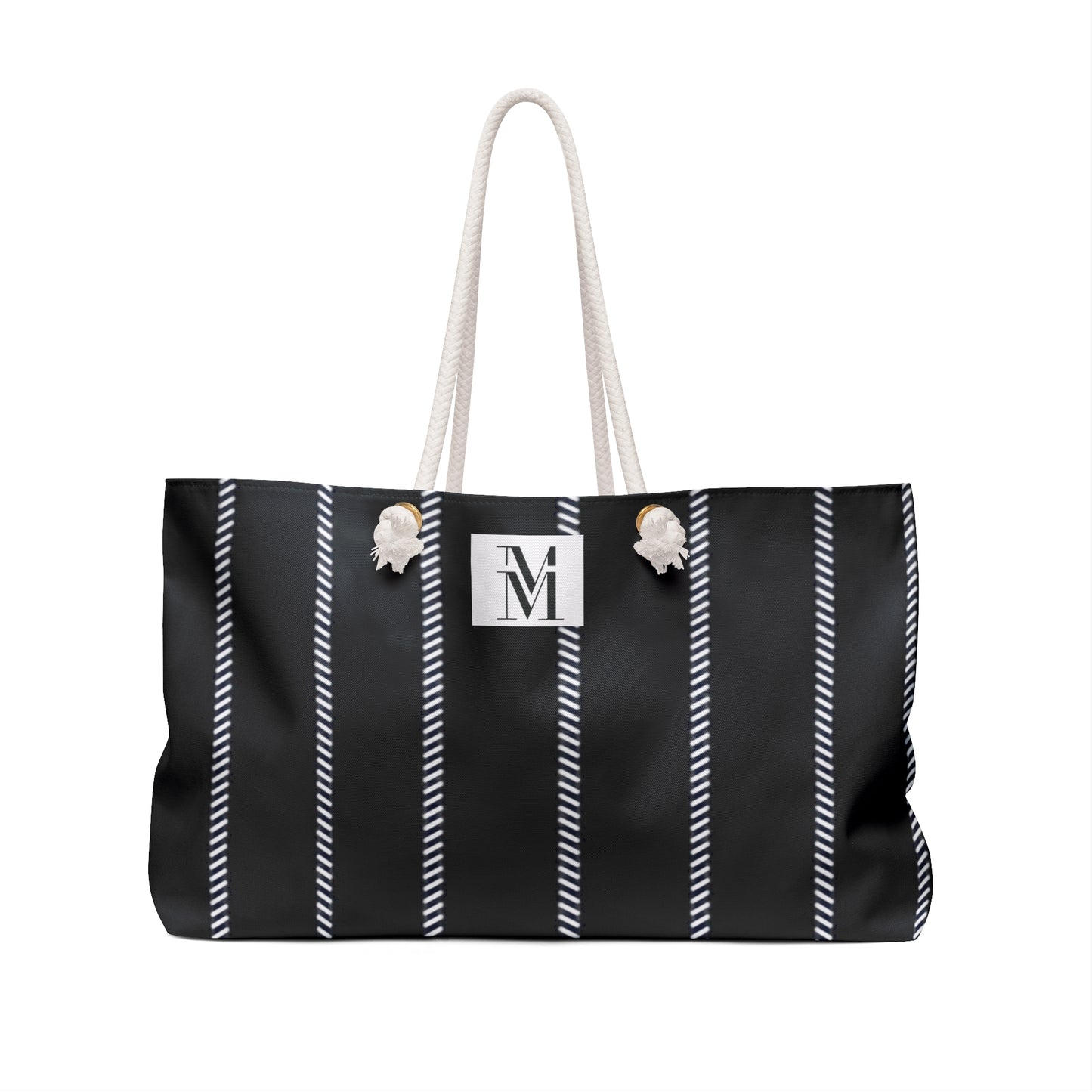 Mss Mia Black Pinstripe Weekender