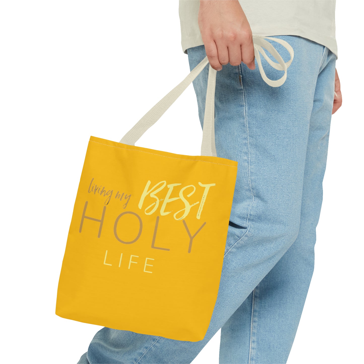 Collection A: “HOLYlife” Yellow Tote Bag