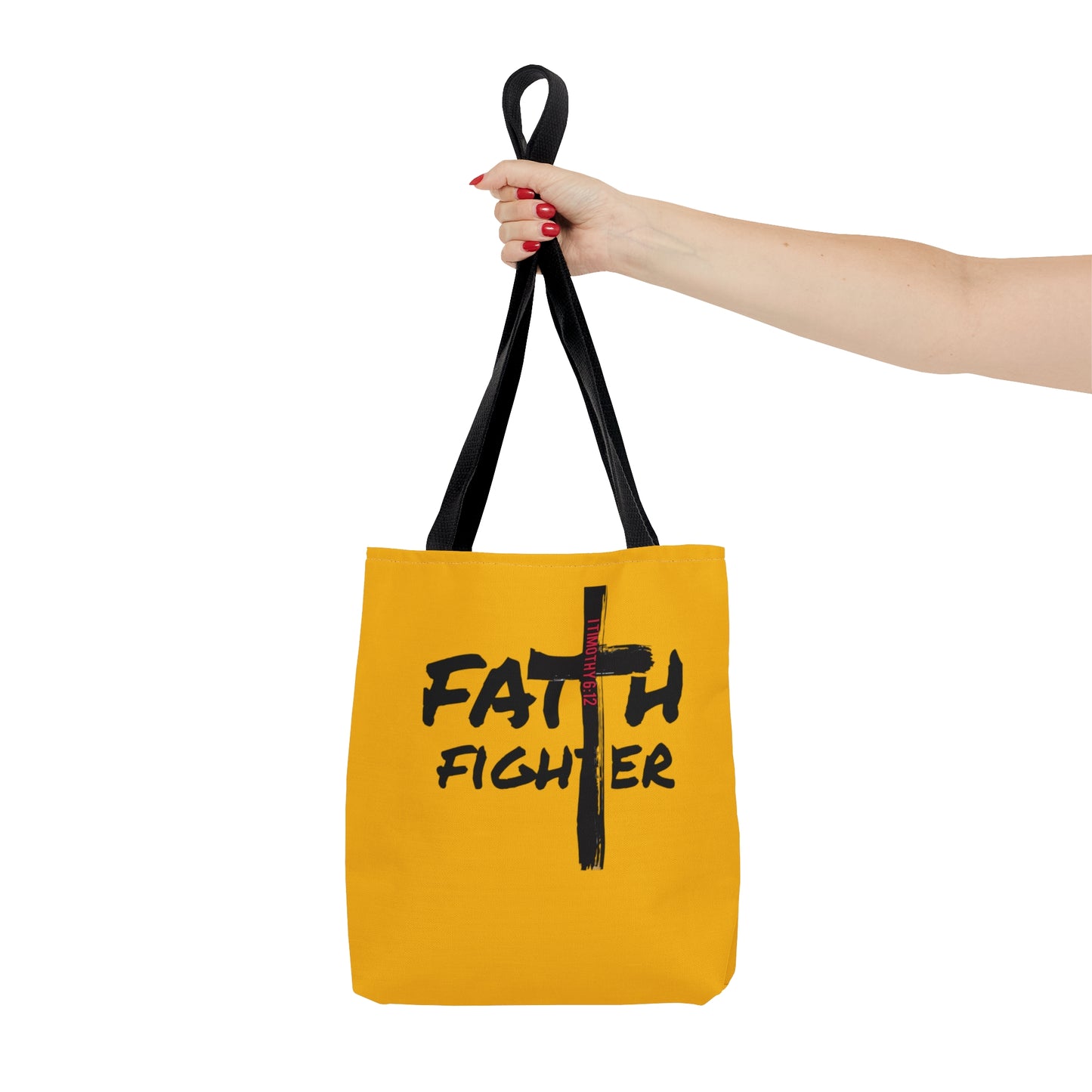 Collection A: “Faith Fighter”  Yellow Tote Bag