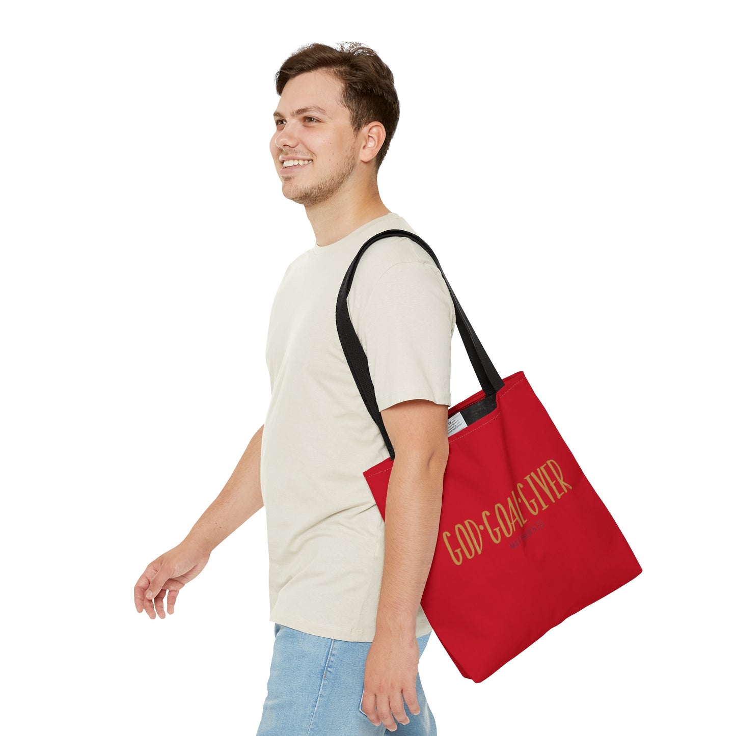 “Goal Giver” Dark Red Tote Bag