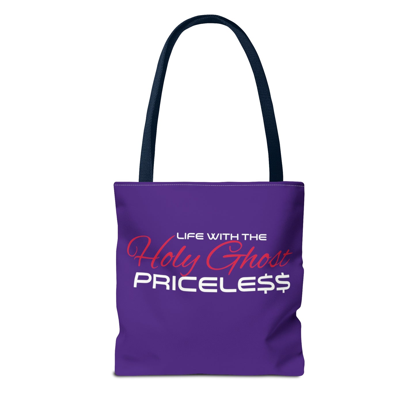 Collection A “Holy Ghost PRICELESS” Purple Tote Bag