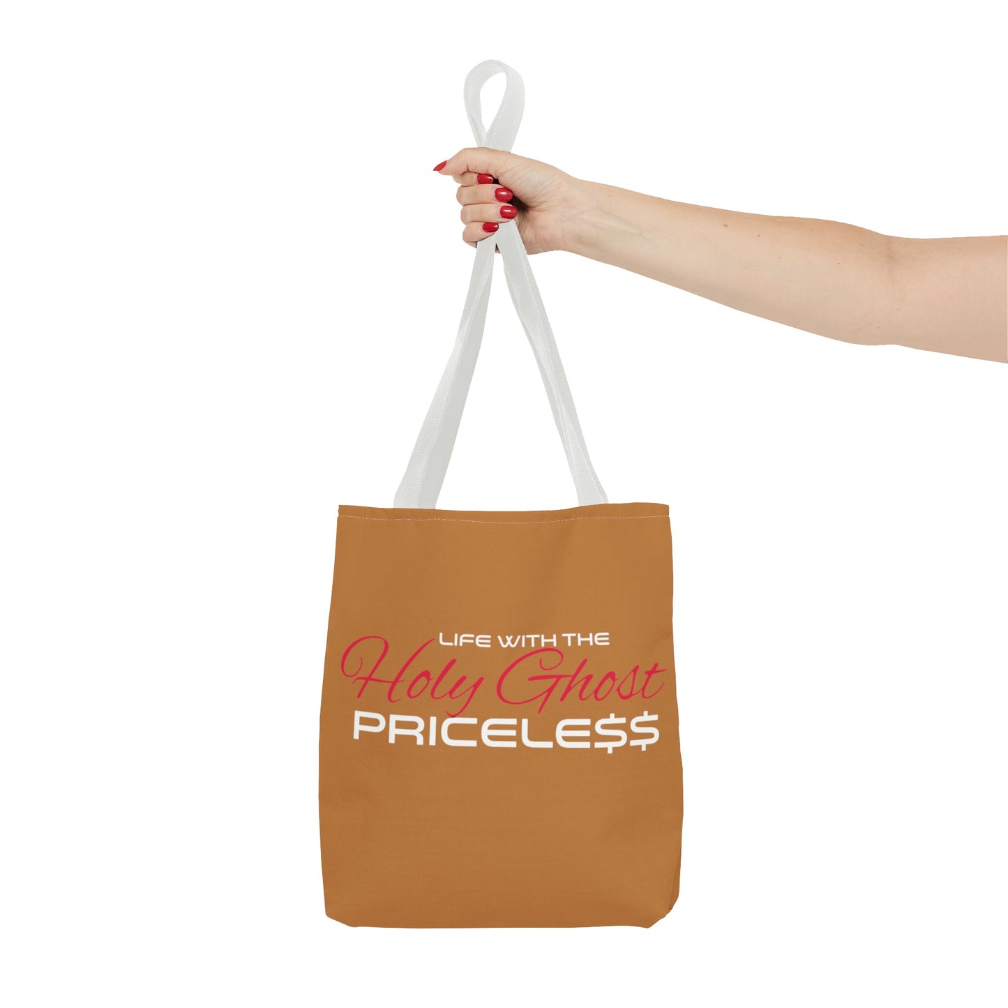 Collection A “Holy Ghost PRICELESS” Tan Tote Bag