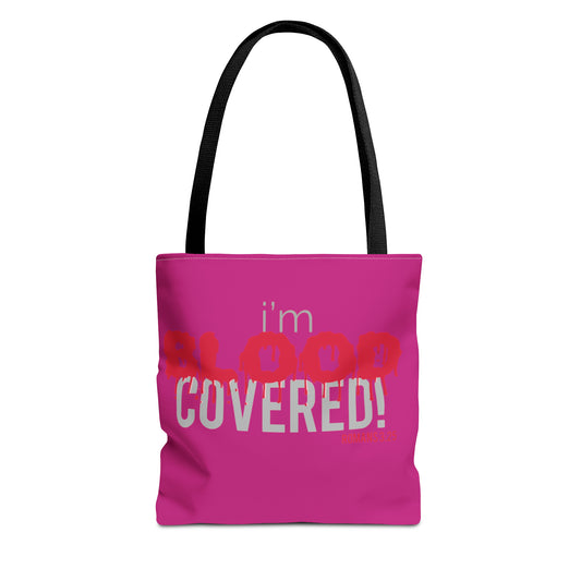 Collection B: “BLOOD Covered” Pink Tote Bag