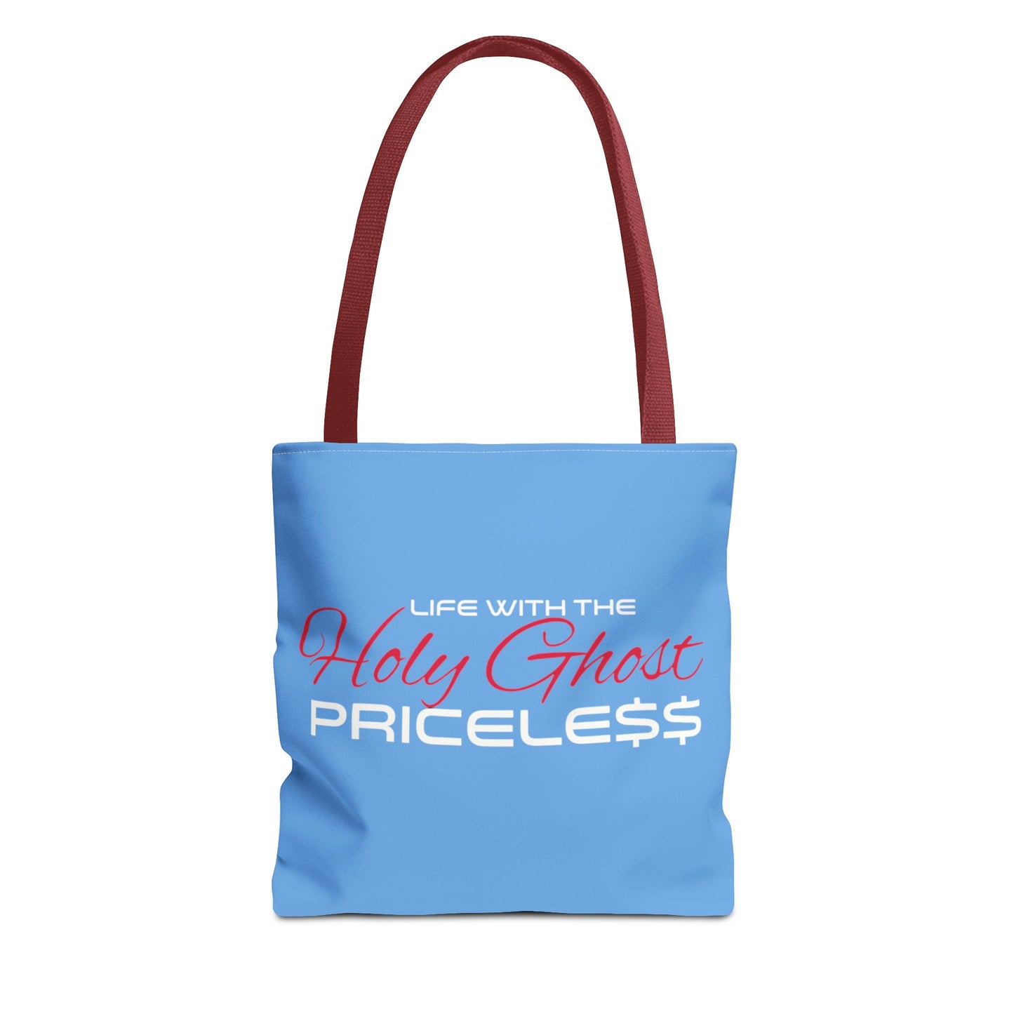 Collection A “Holy Ghost PRICELESS “ Blue Tote Bag