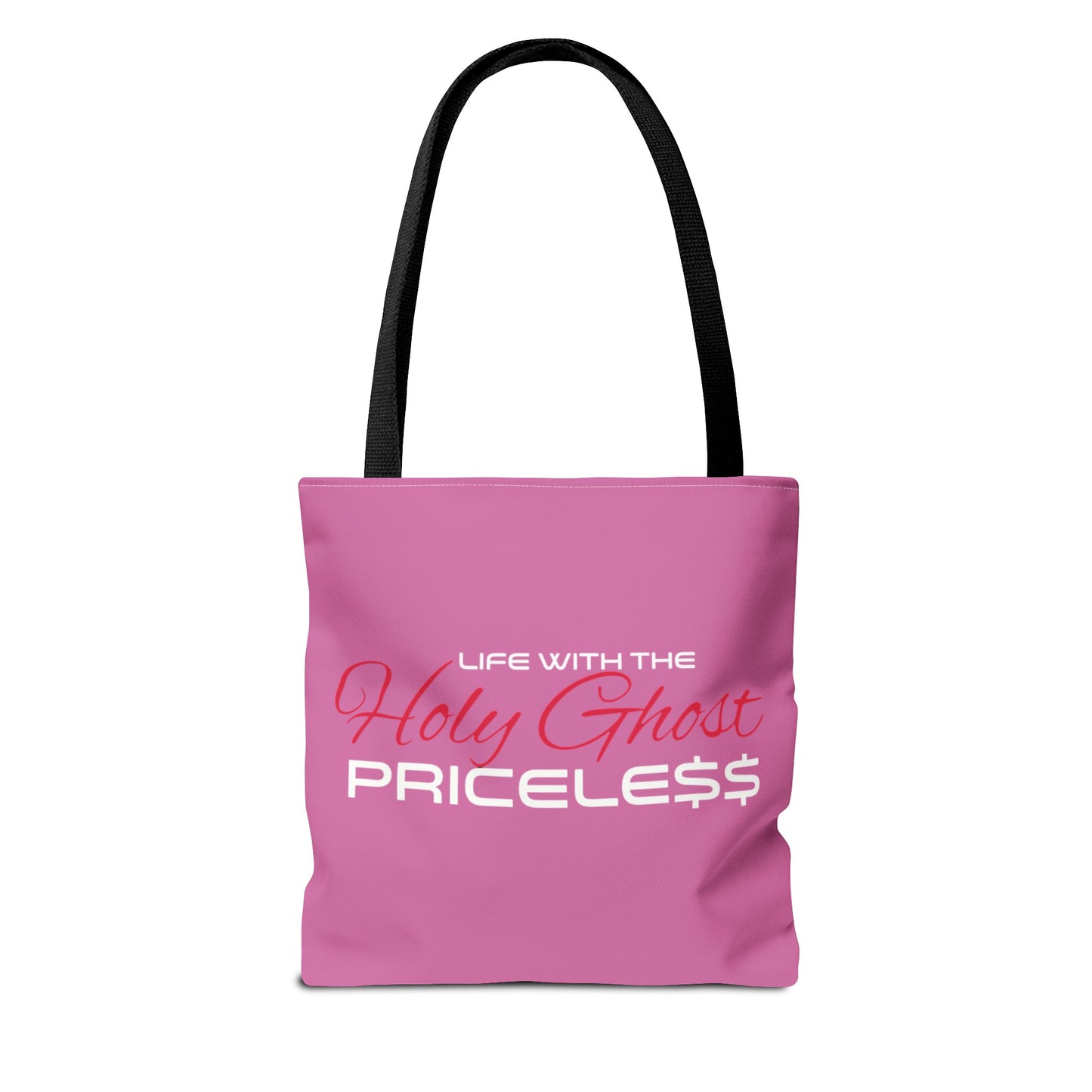 Collection A “Holy Ghost PRICELESS” Pink Tote Bag